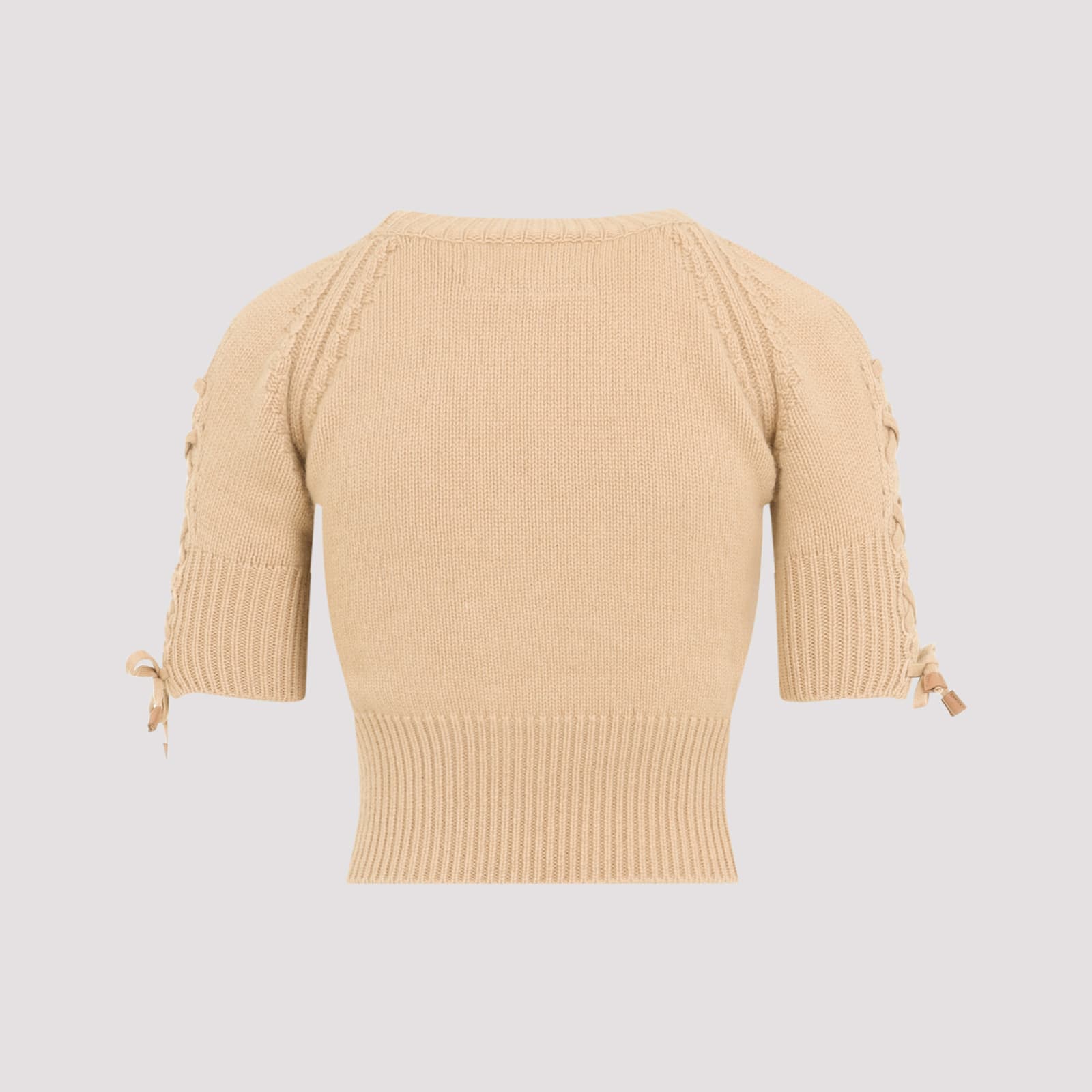 Ermanno Scervino Short-sleeved Sweater In Neutral