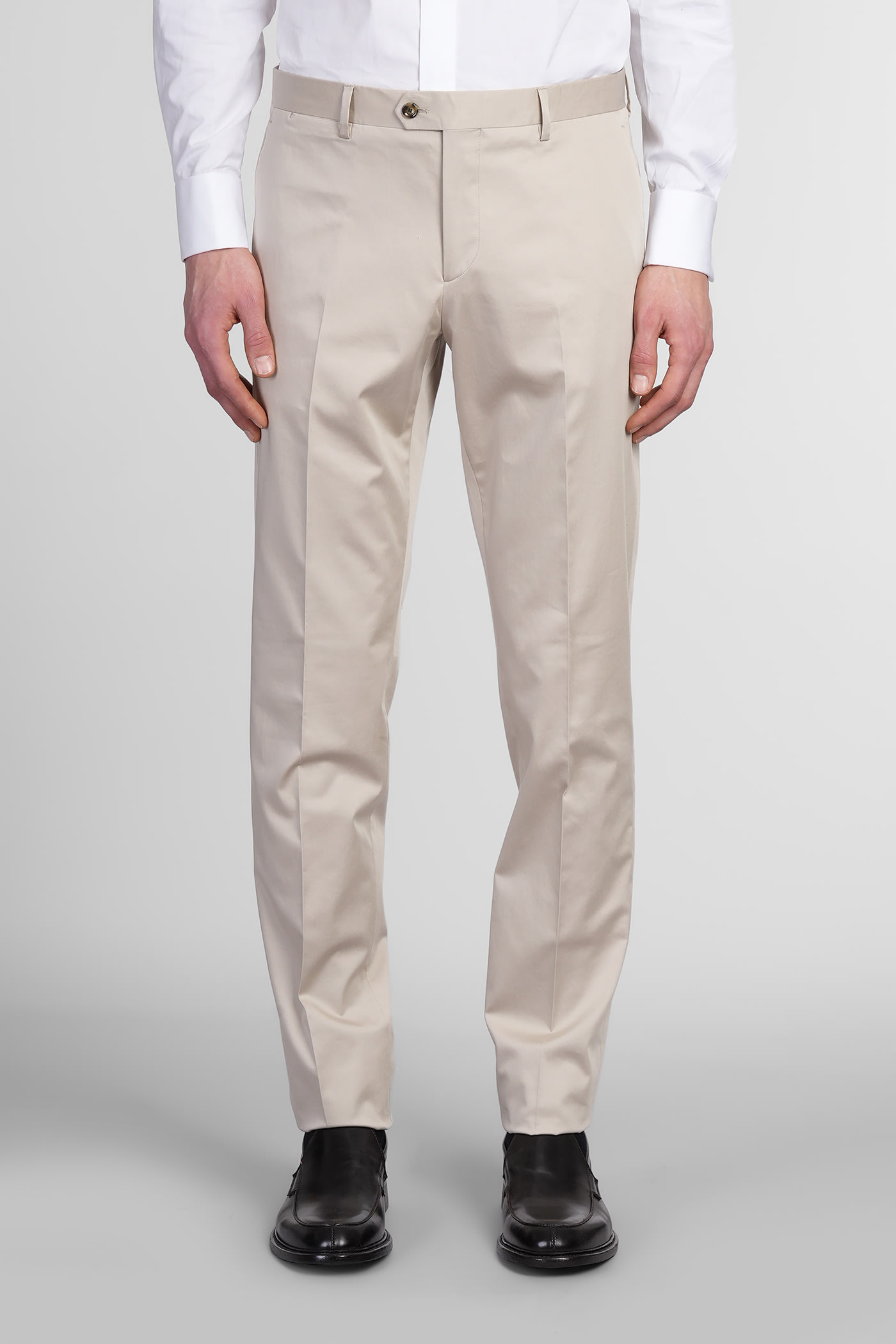 Lardini White Wool Knit Single-breasted Blazer In Beige