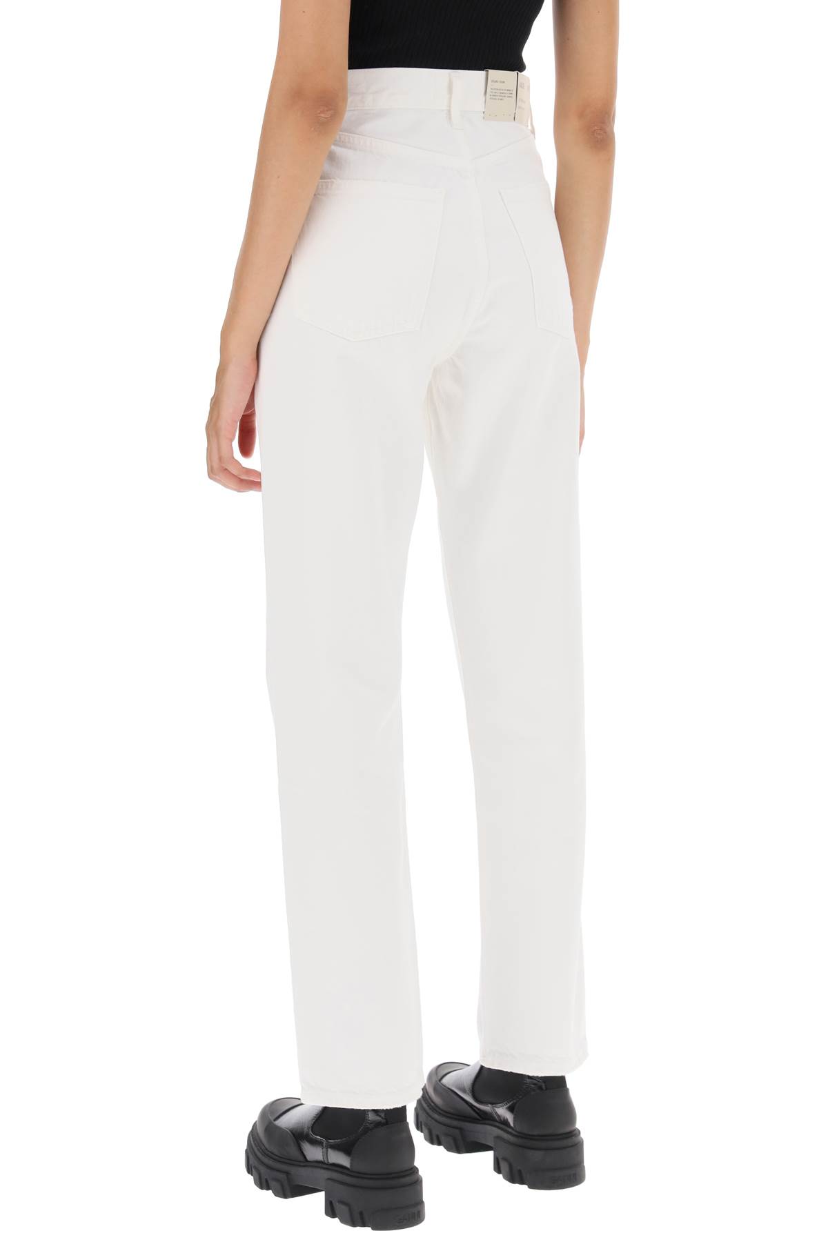 Agolde Toni Mid Rise Straight Fit Jean In Radiate In Marshmallow