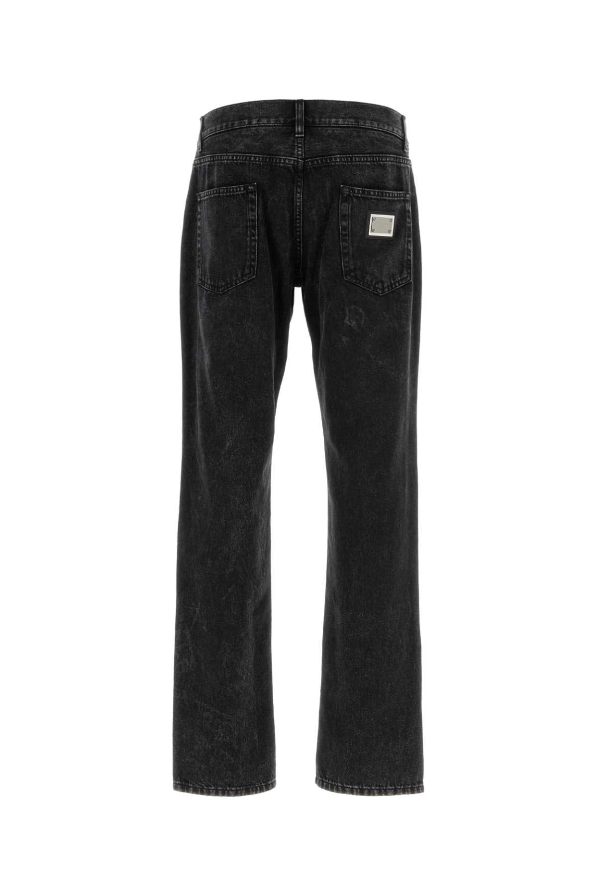 Dolce & Gabbana Charcoal Stretch Corduroy Pant In Black