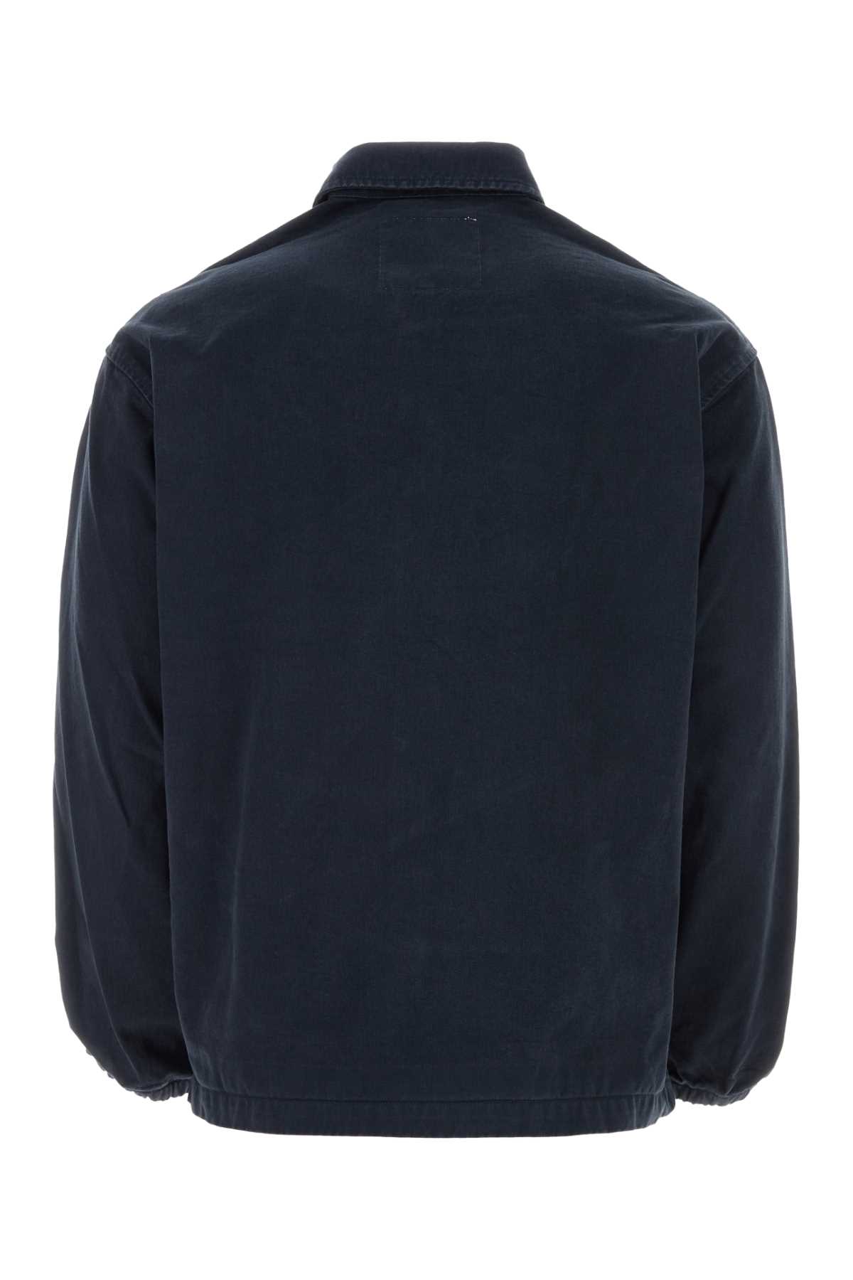 Shop Emporio Armani Navy Blue Denim Jacket In 09l1