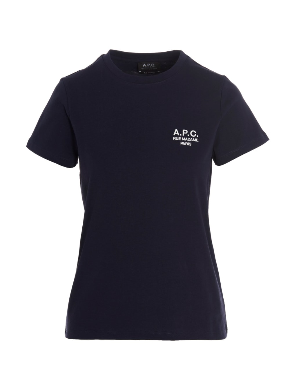 Denise Blue T-shirt In Jersey With Logo Print A.p.c. Woman