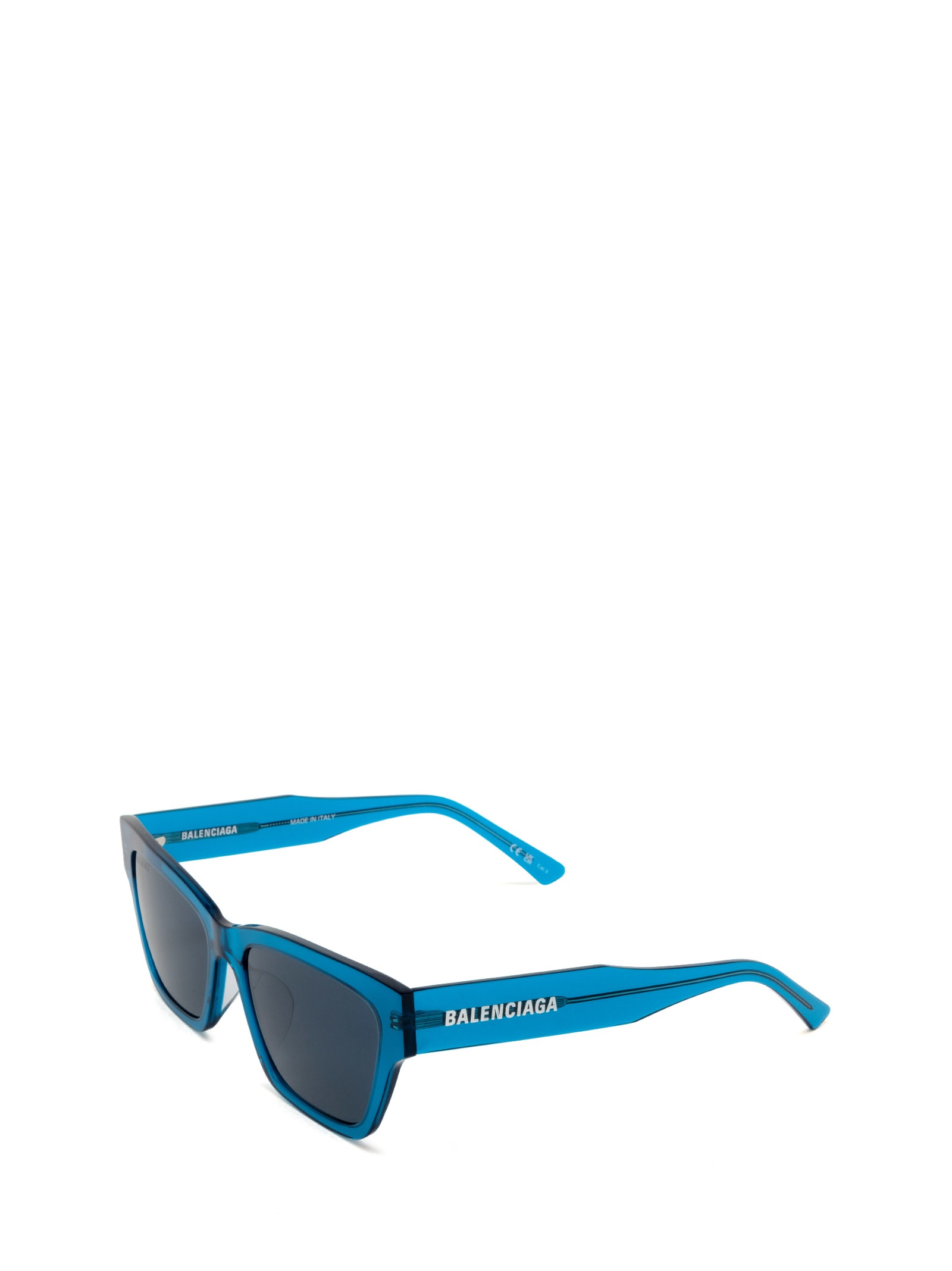 Shop Balenciaga Bb0307sa Blue Sunglasses