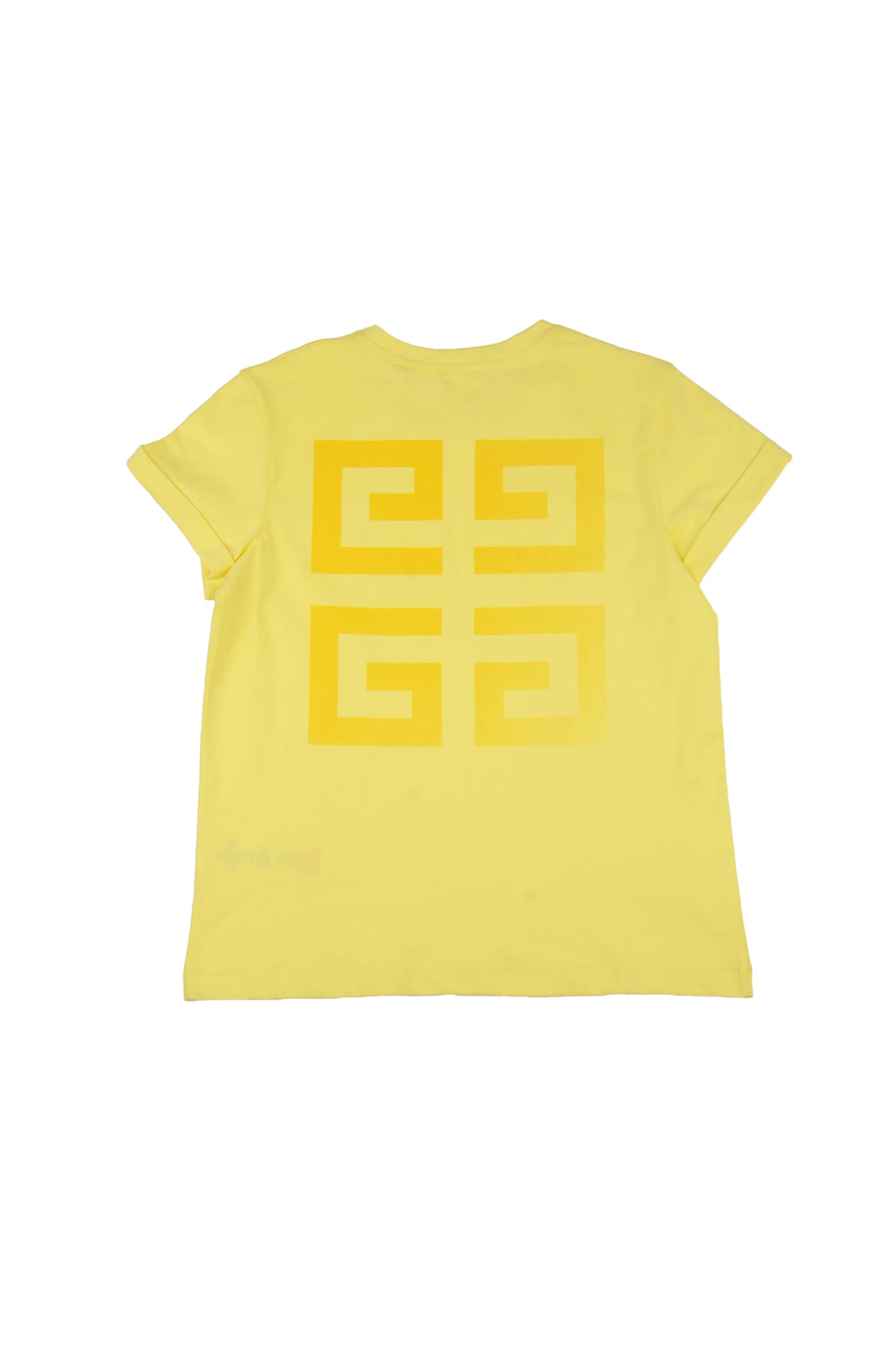 Shop Givenchy Logo Print Regular T-shirt In Yellow