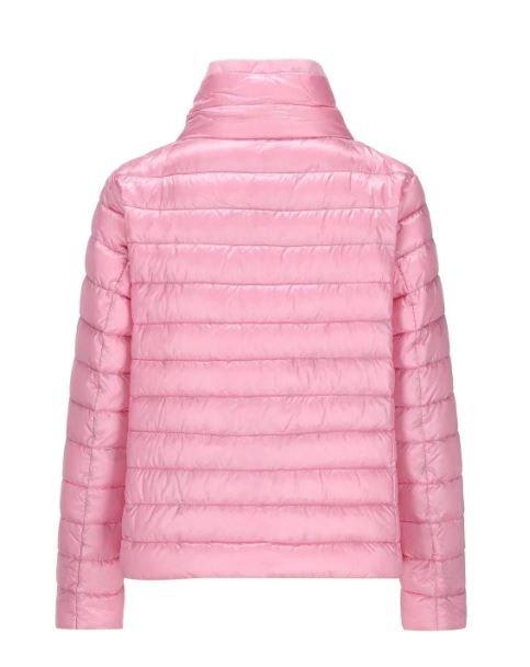 Shop Herno Funnel Neck Reversible Puffer Jacket In Rosa/ Beige