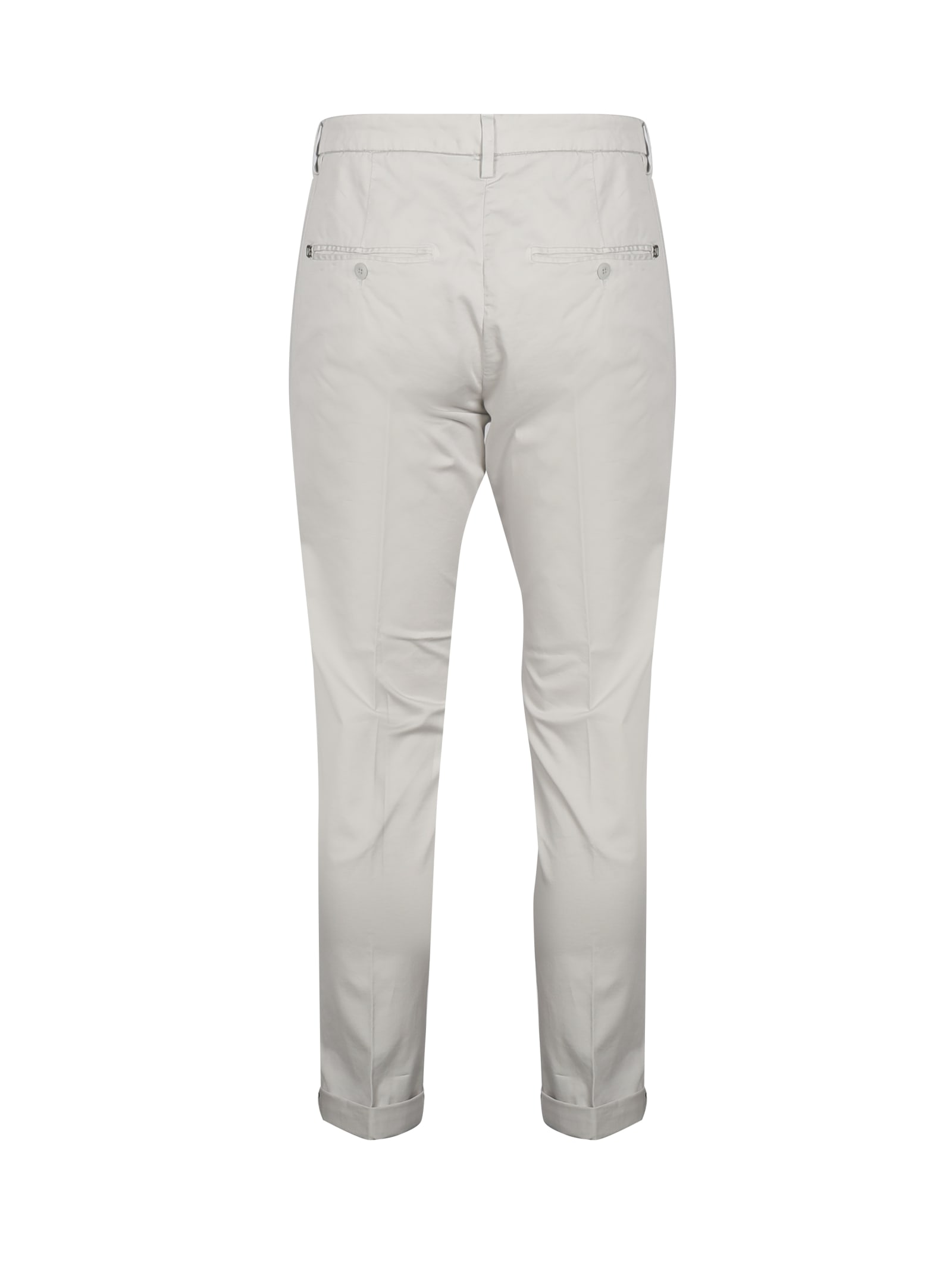 Shop Dondup Gaubert Chino Pants In Cotton In Light Grey