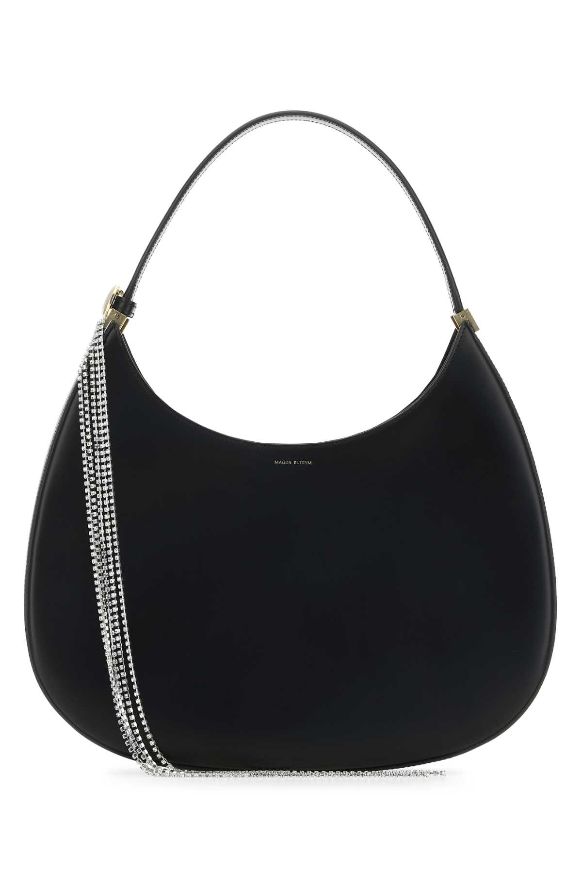 Black Leather Vesna Large Shoulder Bag
