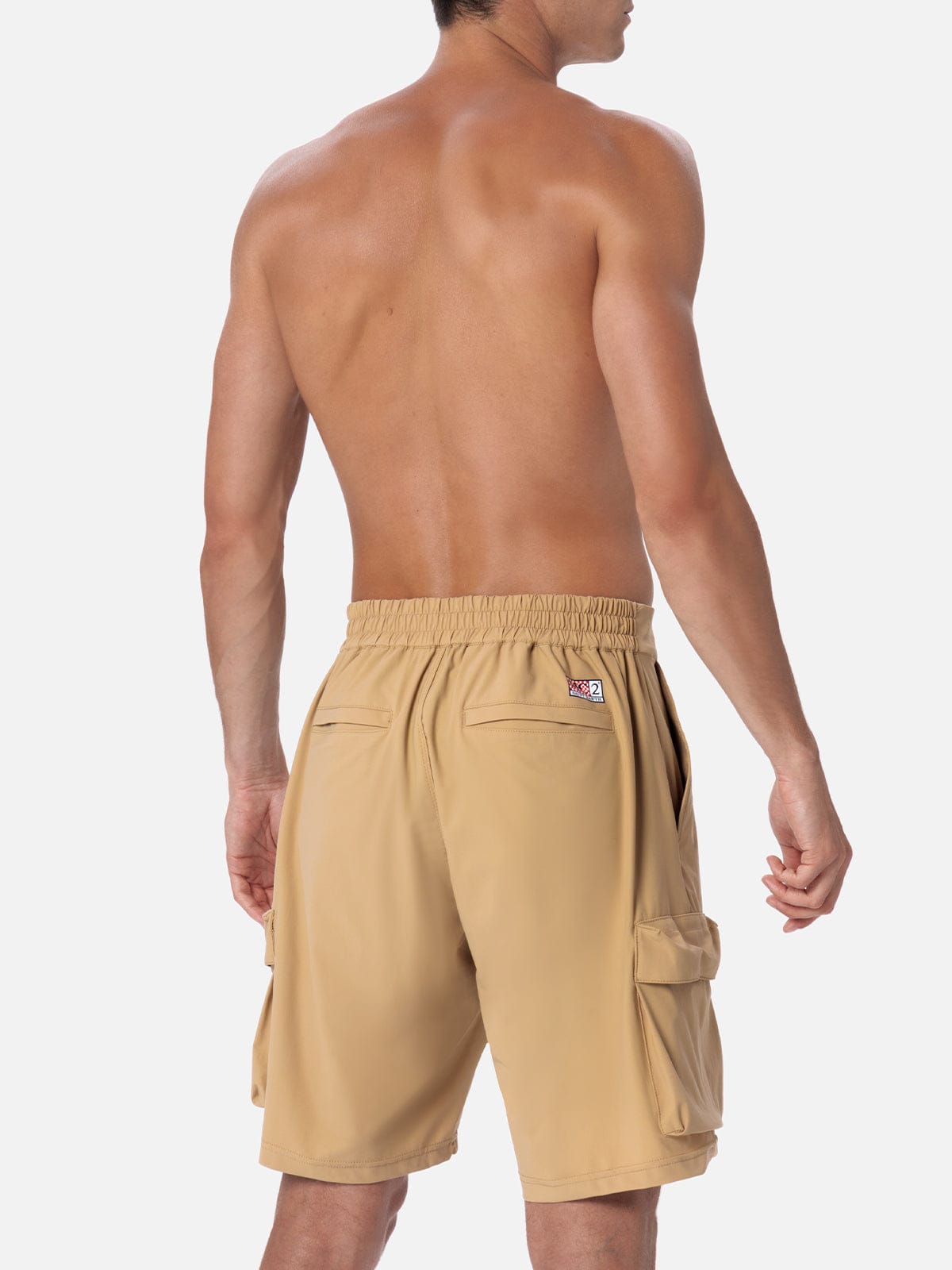 Mc2 Saint Barth Man Beige Bermuda Shorts Deck In White