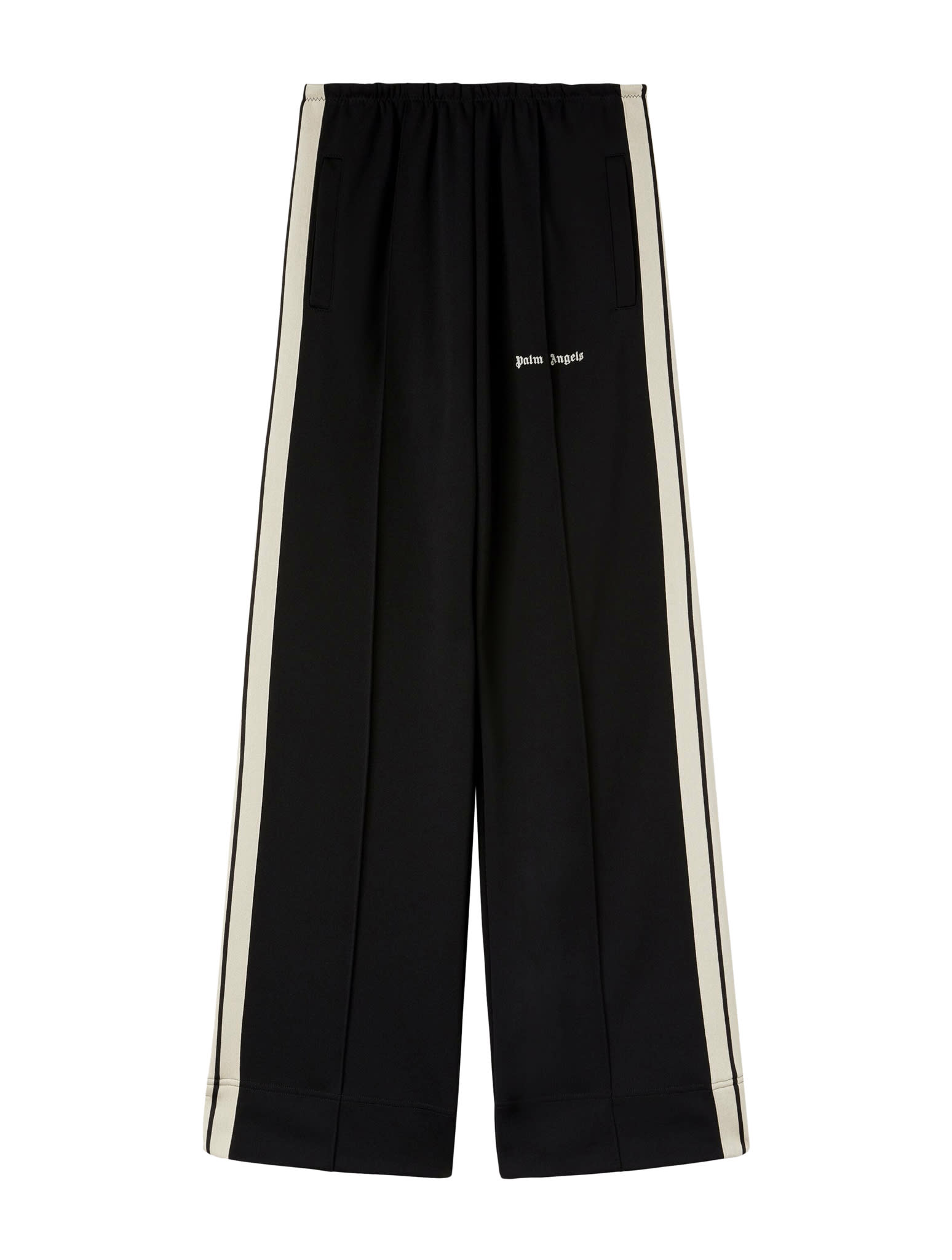Shop Palm Angels Classic Logo Track Loose Pant In Black Off White