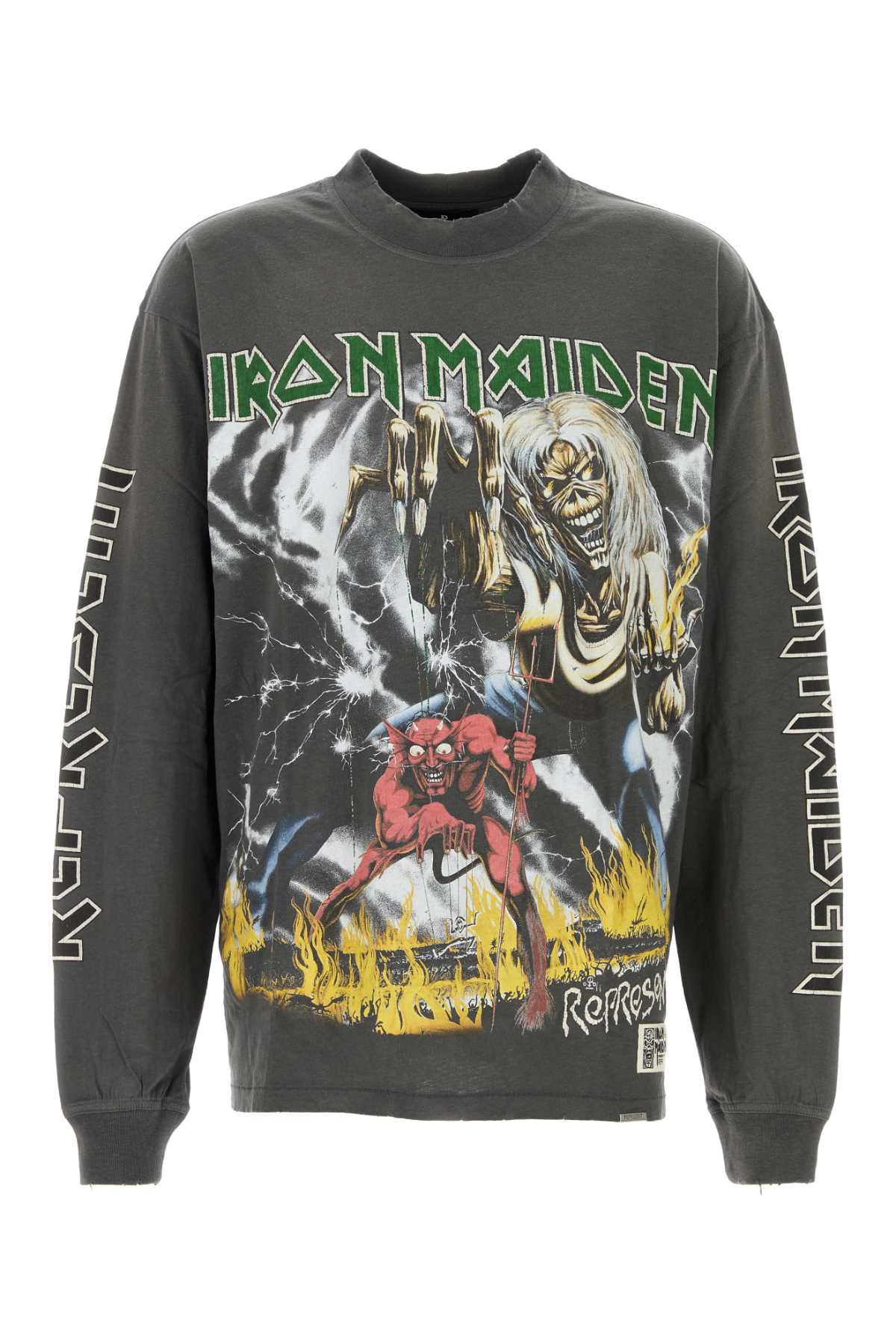 Printed Cotton Blend Represent X Iron Maiden T-shirt