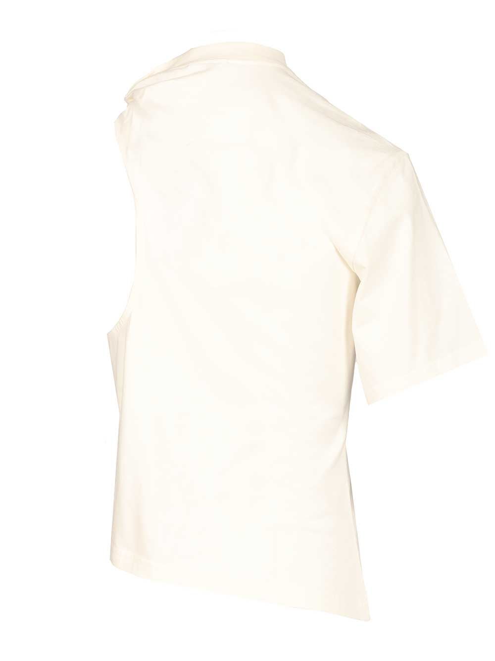 Courrèges Courreges Women Asymmetrical T-shirt In Neutral