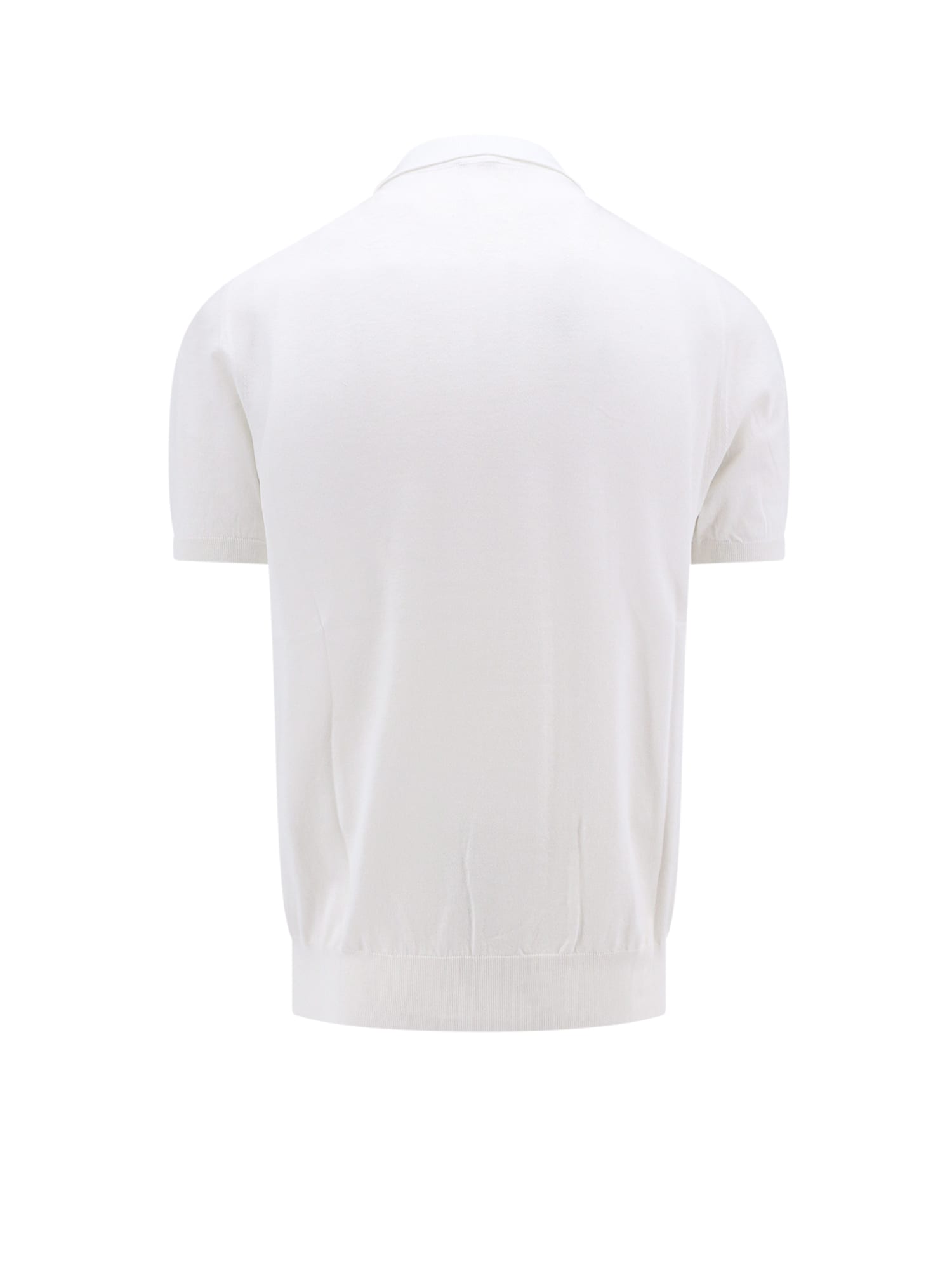 Shop Kiton Polo Shirt In White