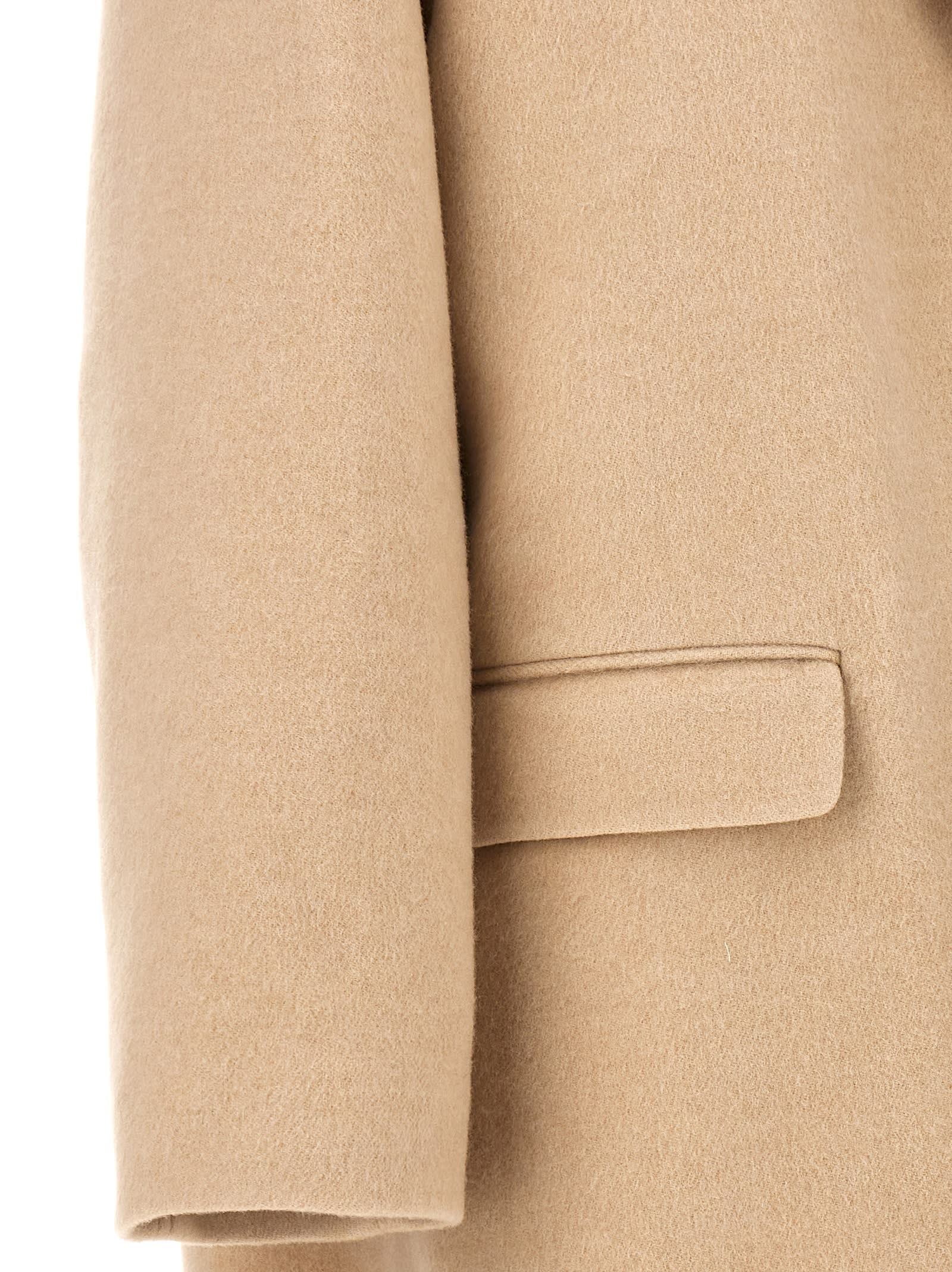 Shop Isabel Marant Efezia Coat In Beige