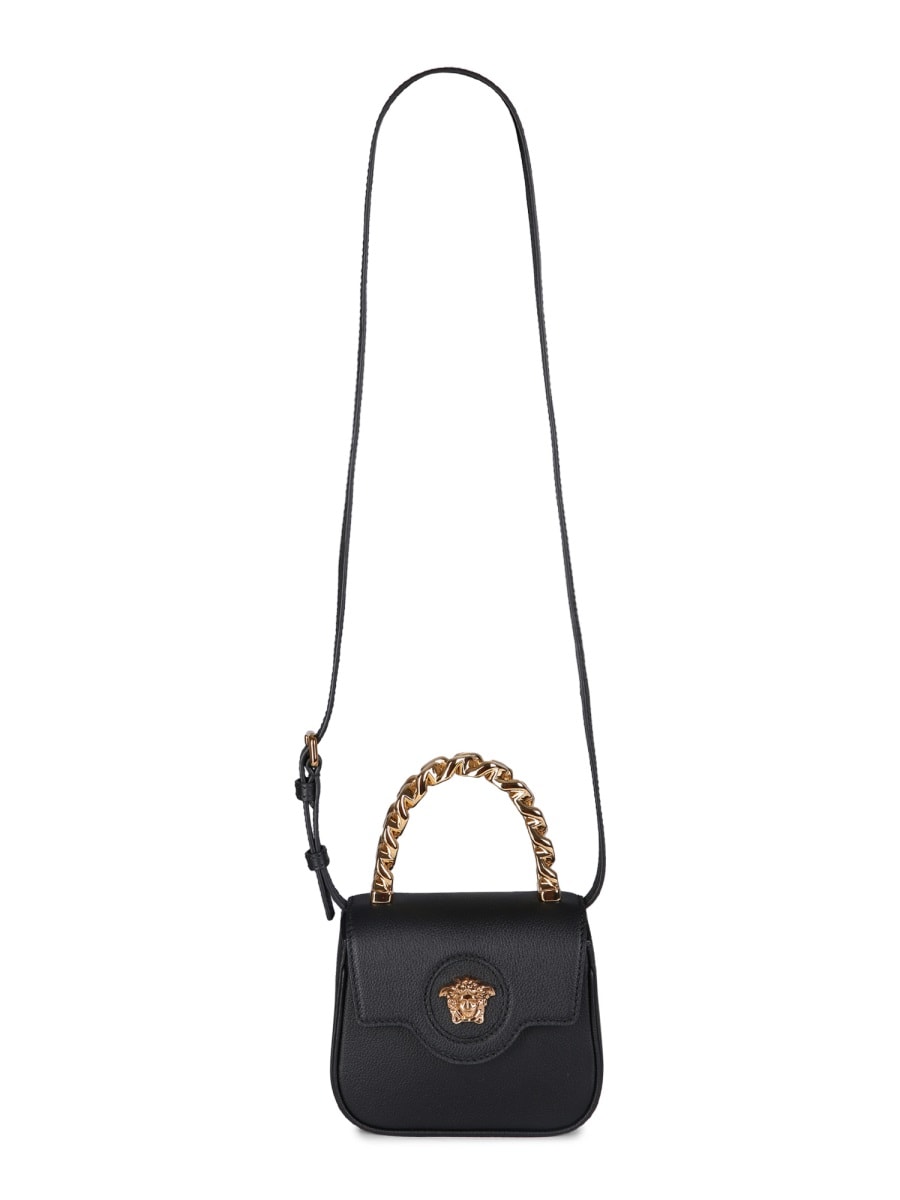 Shop Versace The Jellyfish Mini Bag In Black