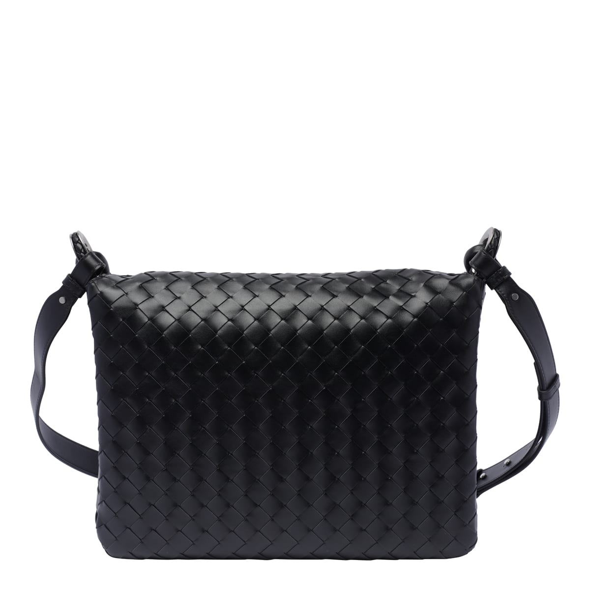 Shop Bottega Veneta Intrecciato 15 Avenue Bag In Black