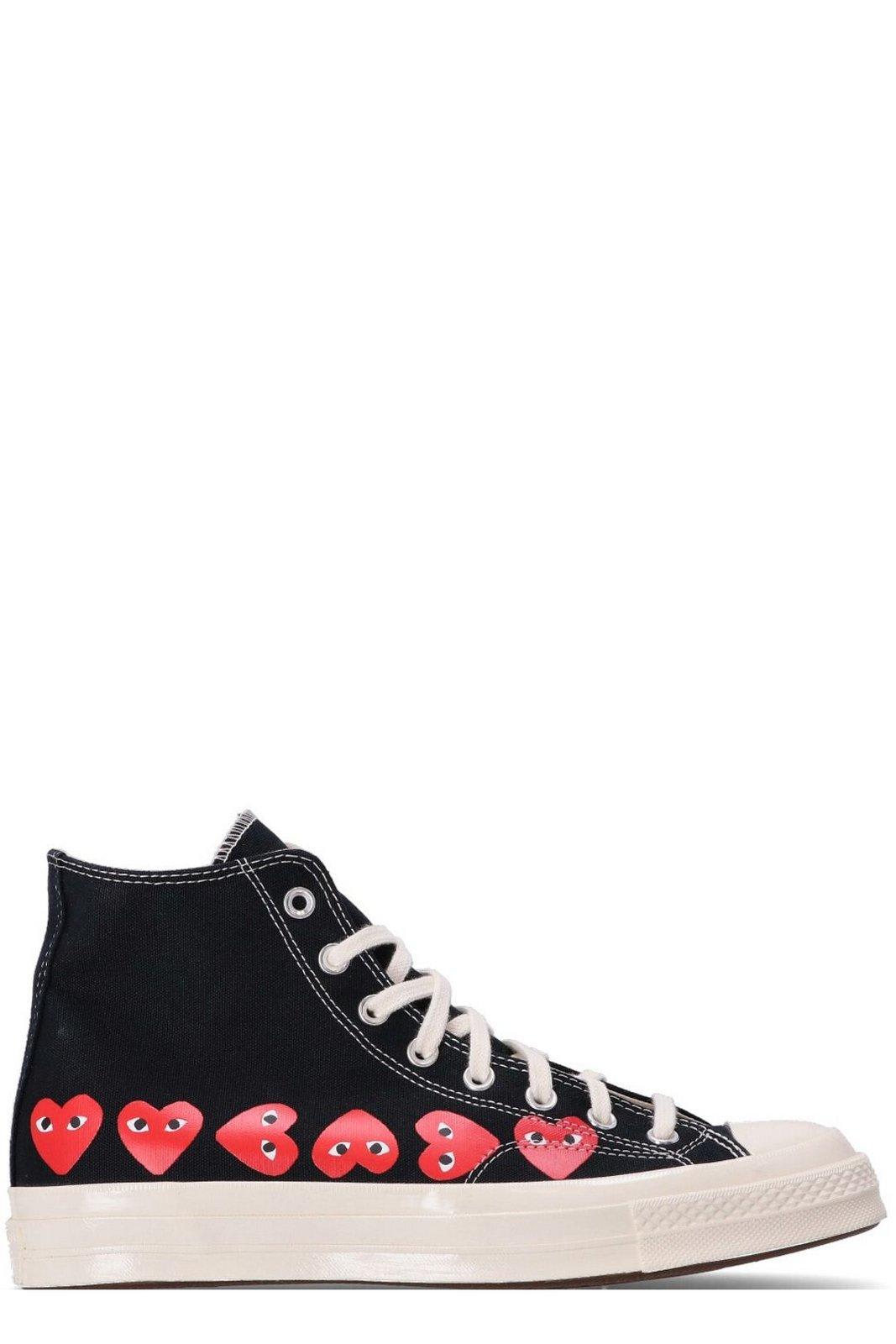 Comme des Garçons Play Converse X Comme Des Garcons Play Chuck 70 High Top Sneakers