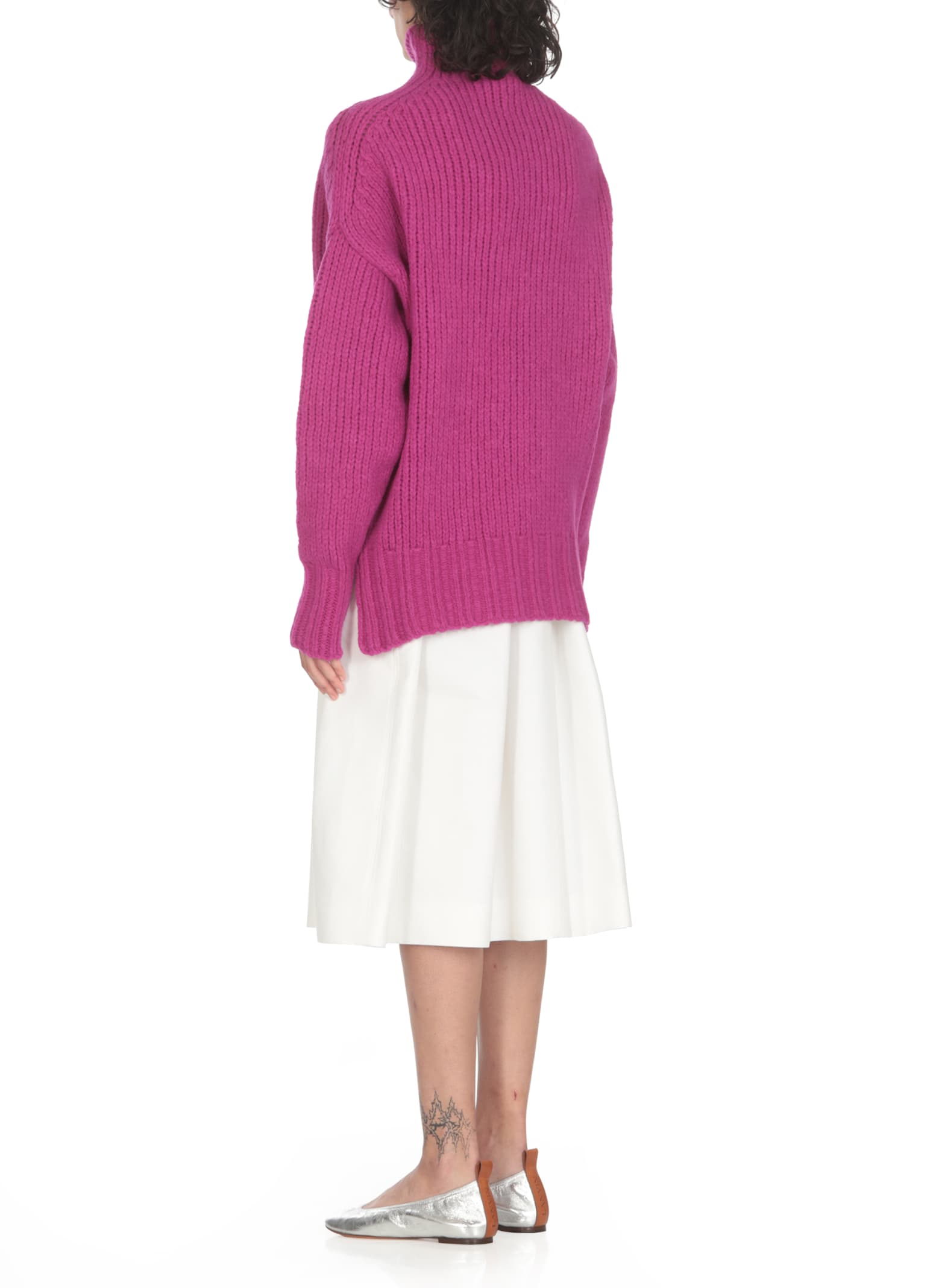 Shop Lanvin Wool Jumper In Fuchsia