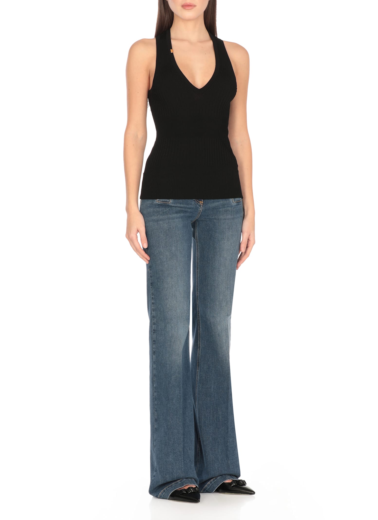 Elisabetta Franchi Top In Black
