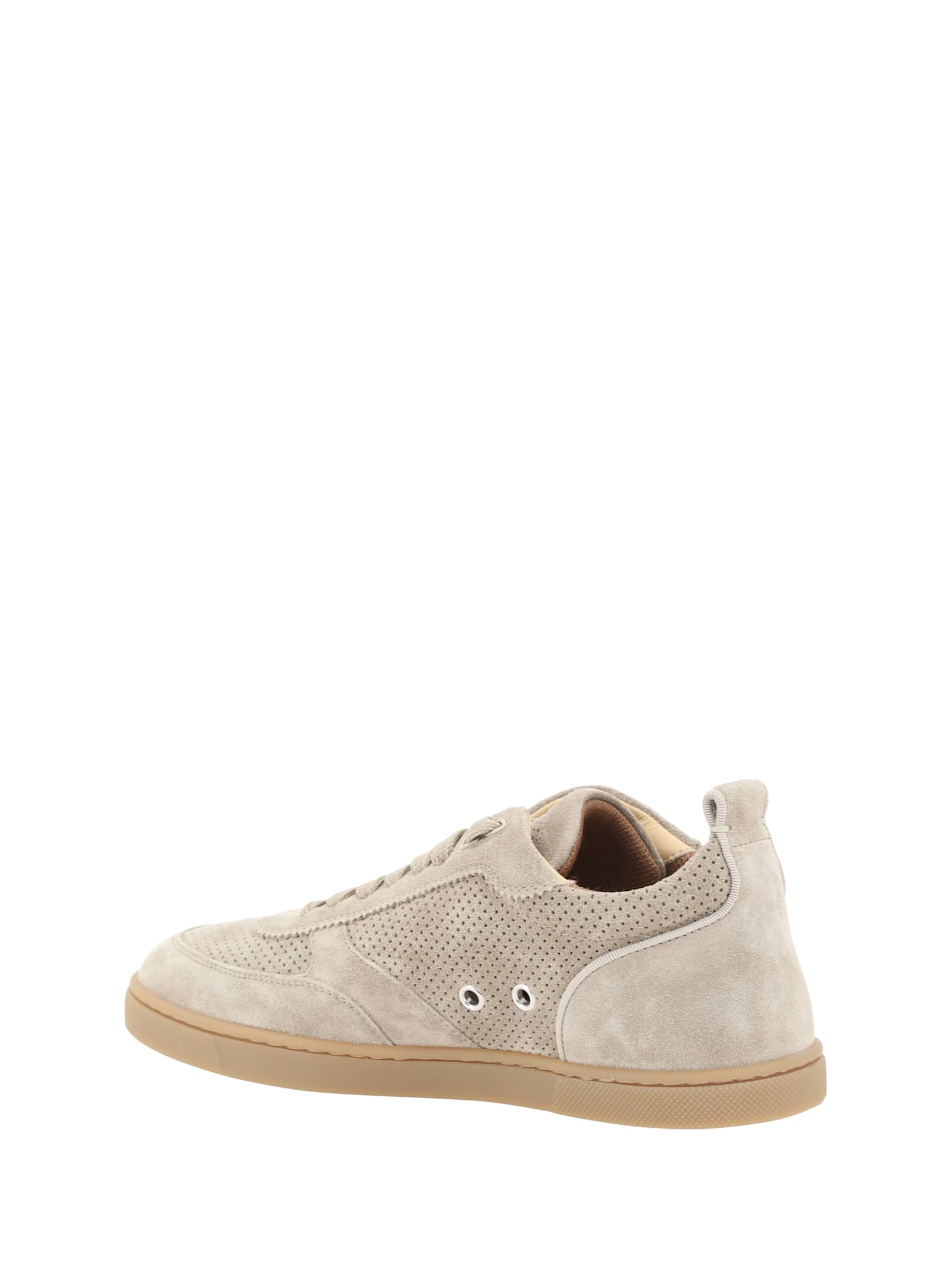 Christian Louboutin Tutti Rui Beige Suede Sneakers In Saharienne