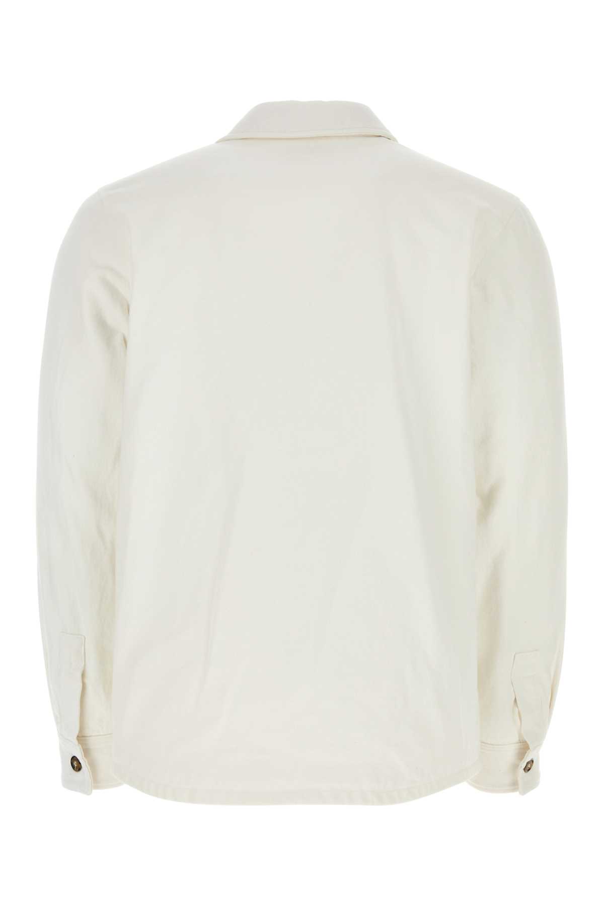 Apc White Denim Basile Shirt In Blanc