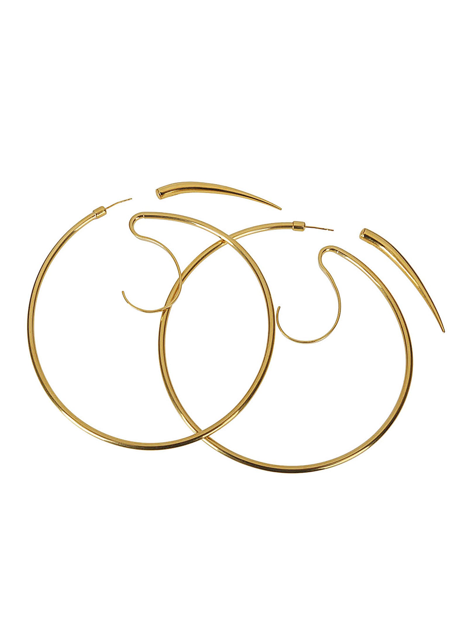 Shop Panconesi Spina Upside Down Hoops Xl In Gold