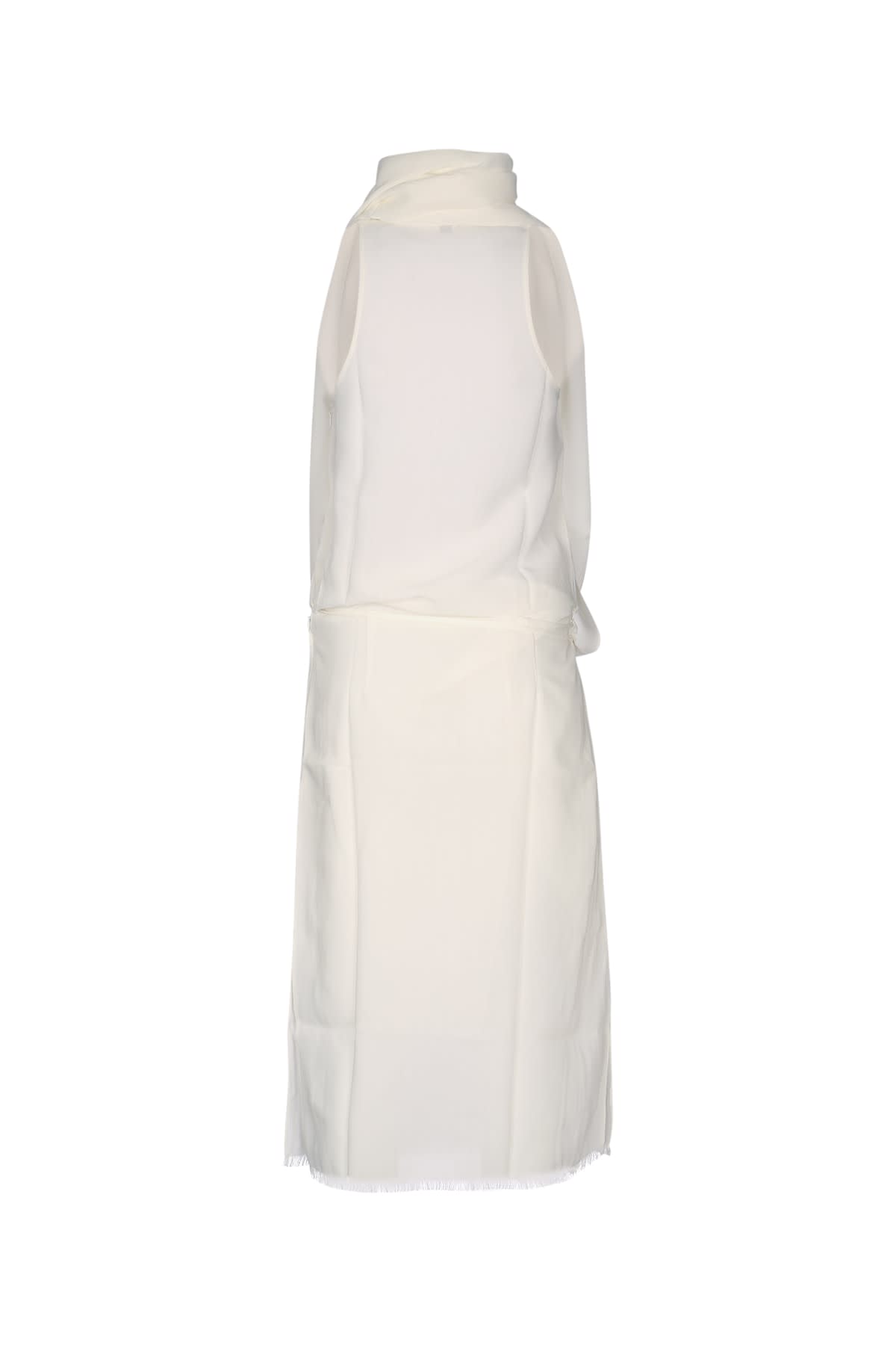 Totême Dresses With Frayed Hem And Scarf Detail In Black
