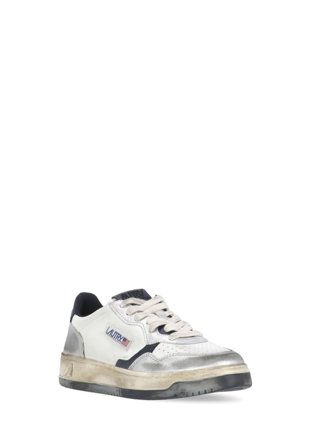 Shop Autry Super Vintage Sneakers In Silver/space