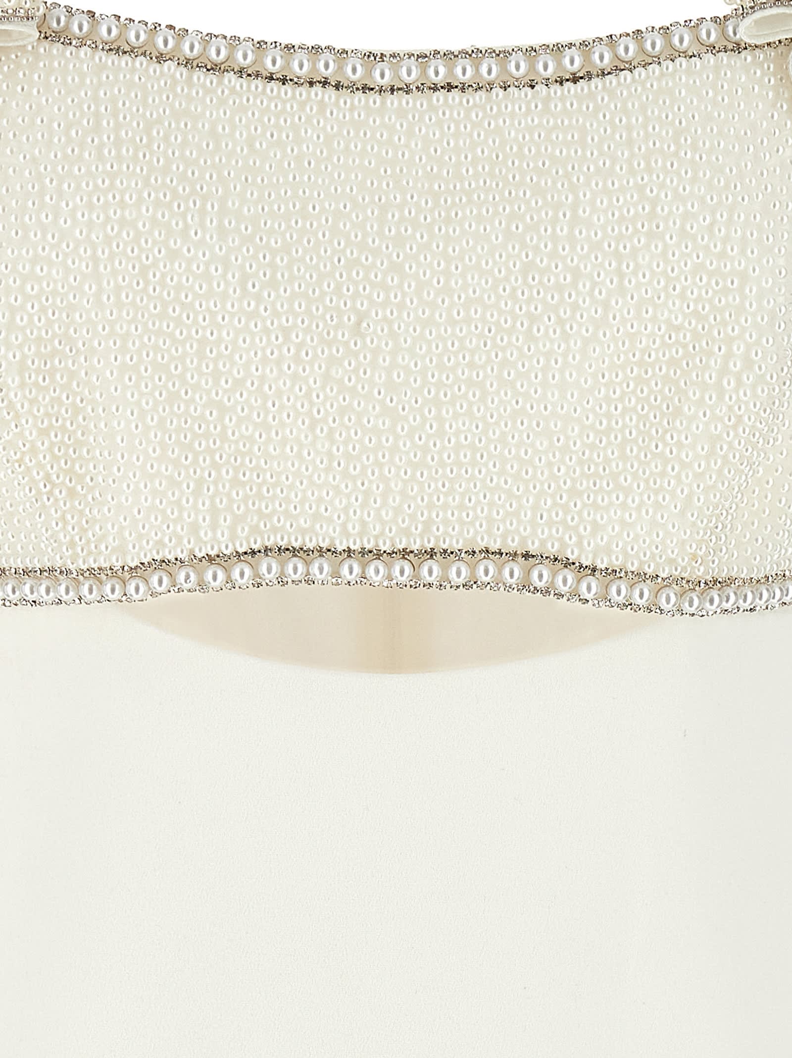Self-portrait Rhinestone-embellished Dress In White