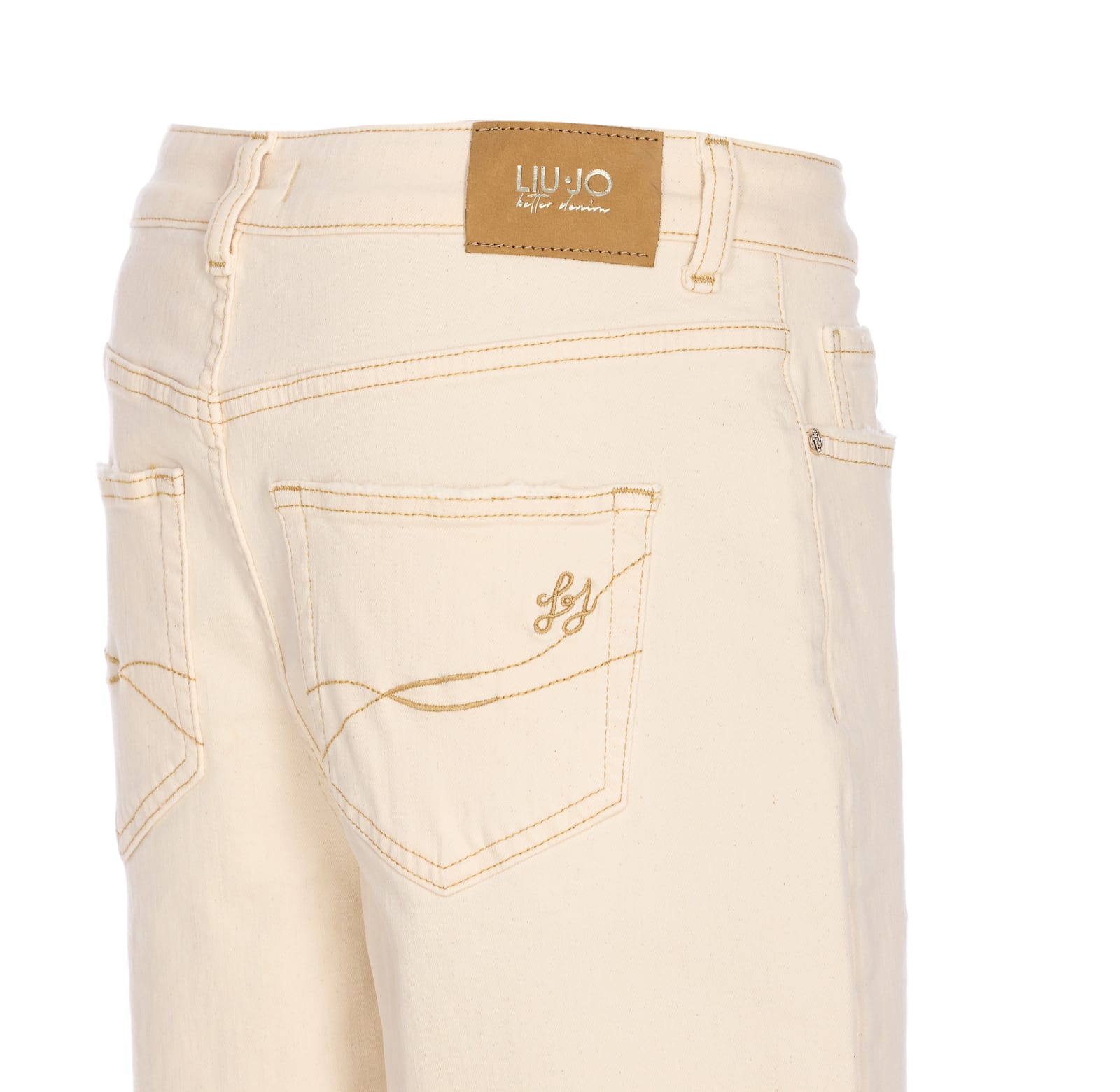 Liu •jo Denim Trousers With Belt Loops In Multi