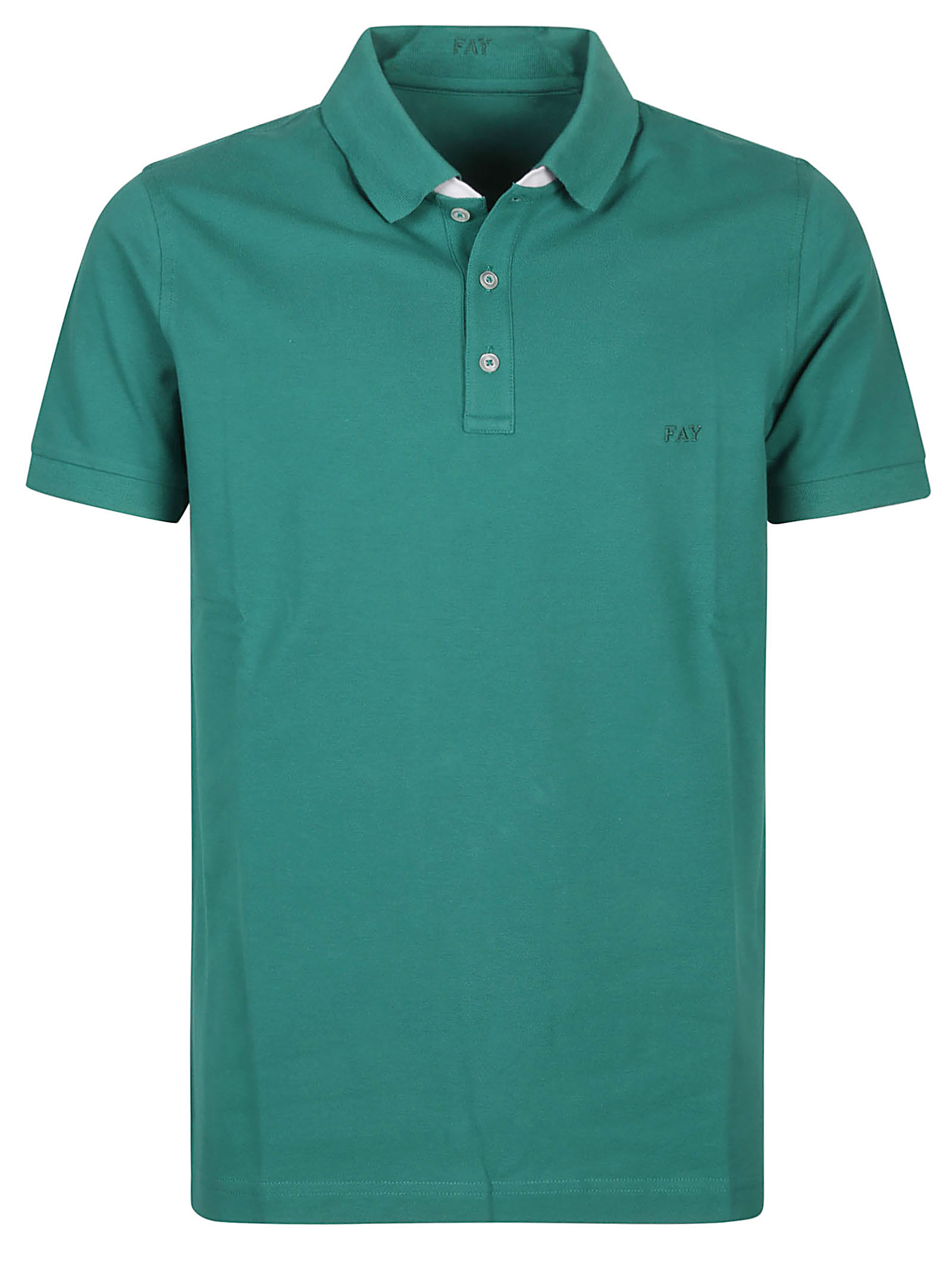Shop Fay Piquet Polo Shirt In Verde Peperone Medio