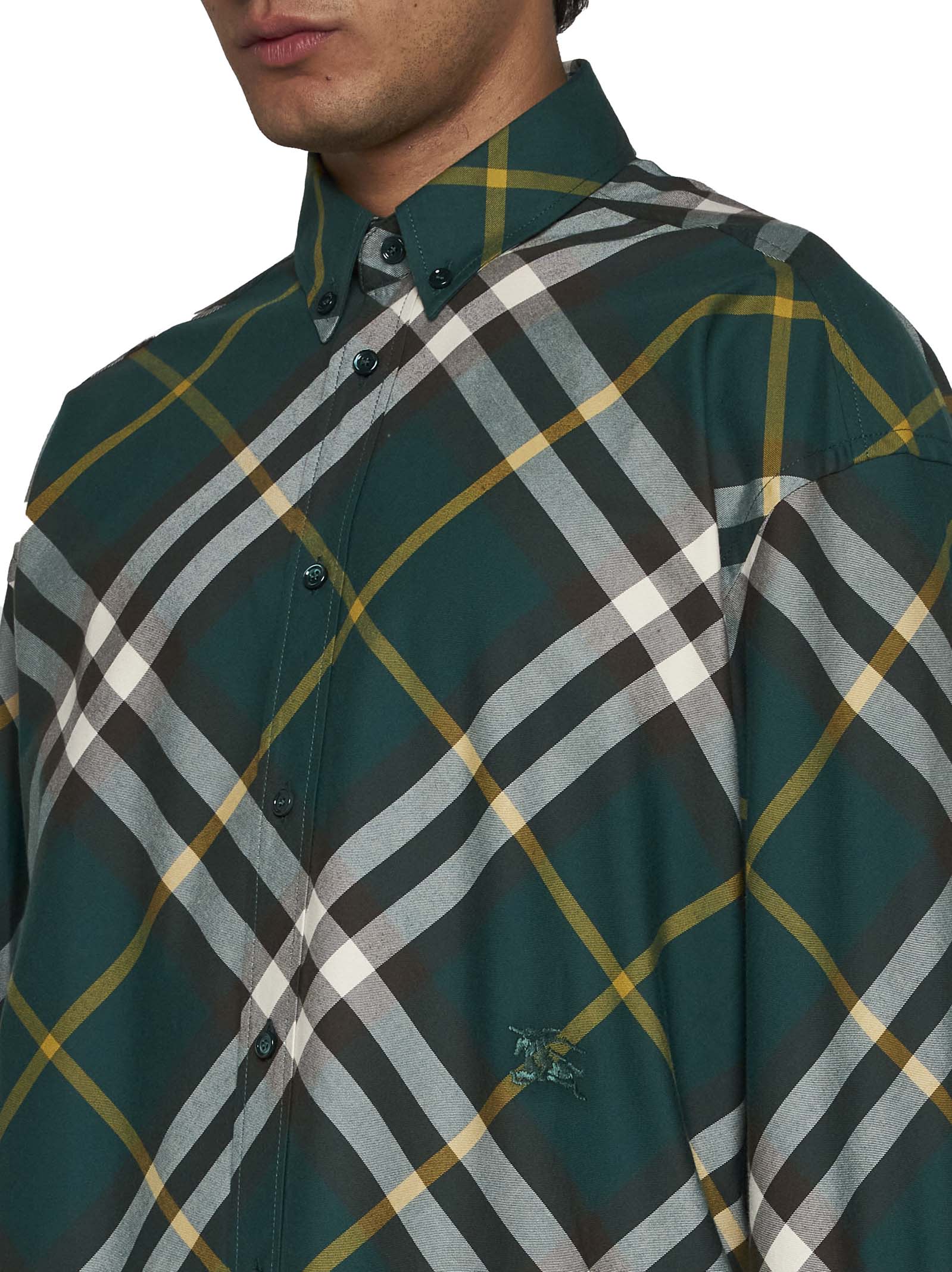 Shop Burberry Shirt In Ivy Ip Check