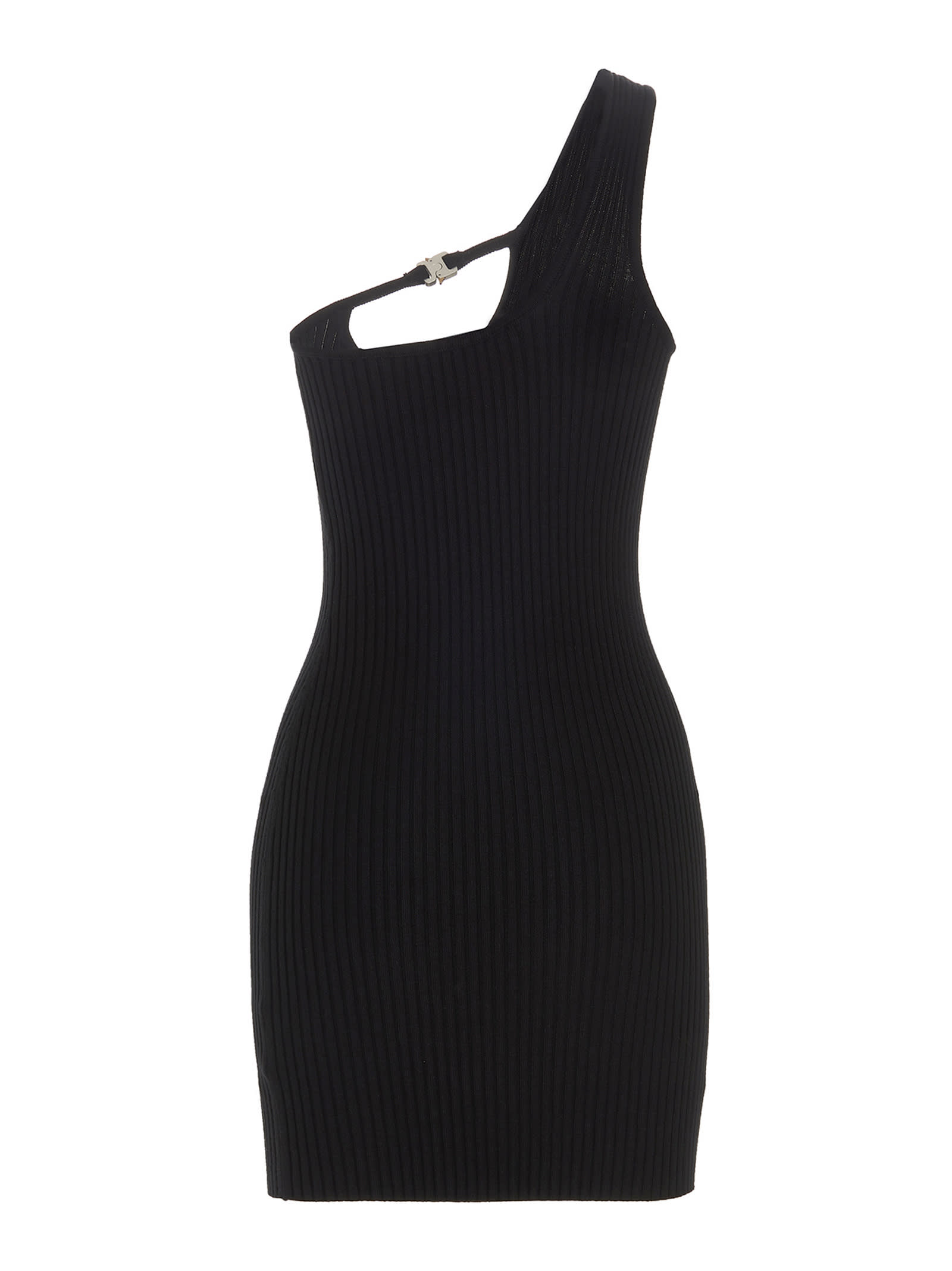 Shop Alyx Buckle Webbed Knit Dress In Black