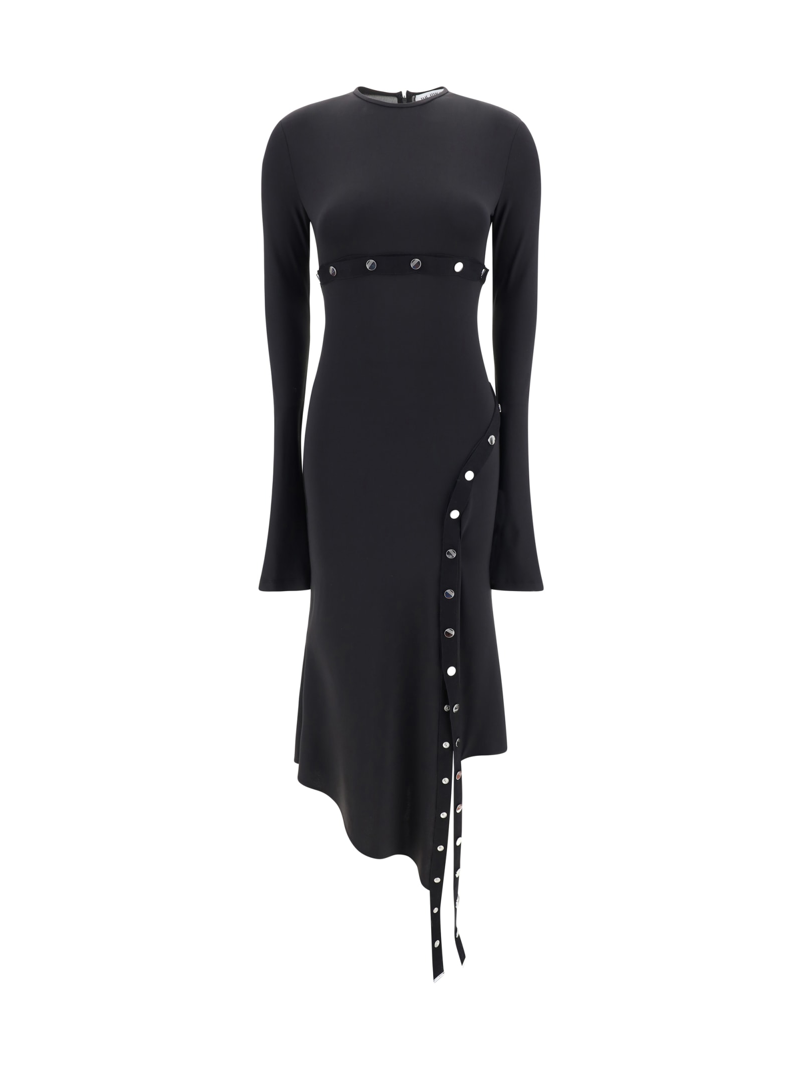 Shop Attico Midi Dress In Black