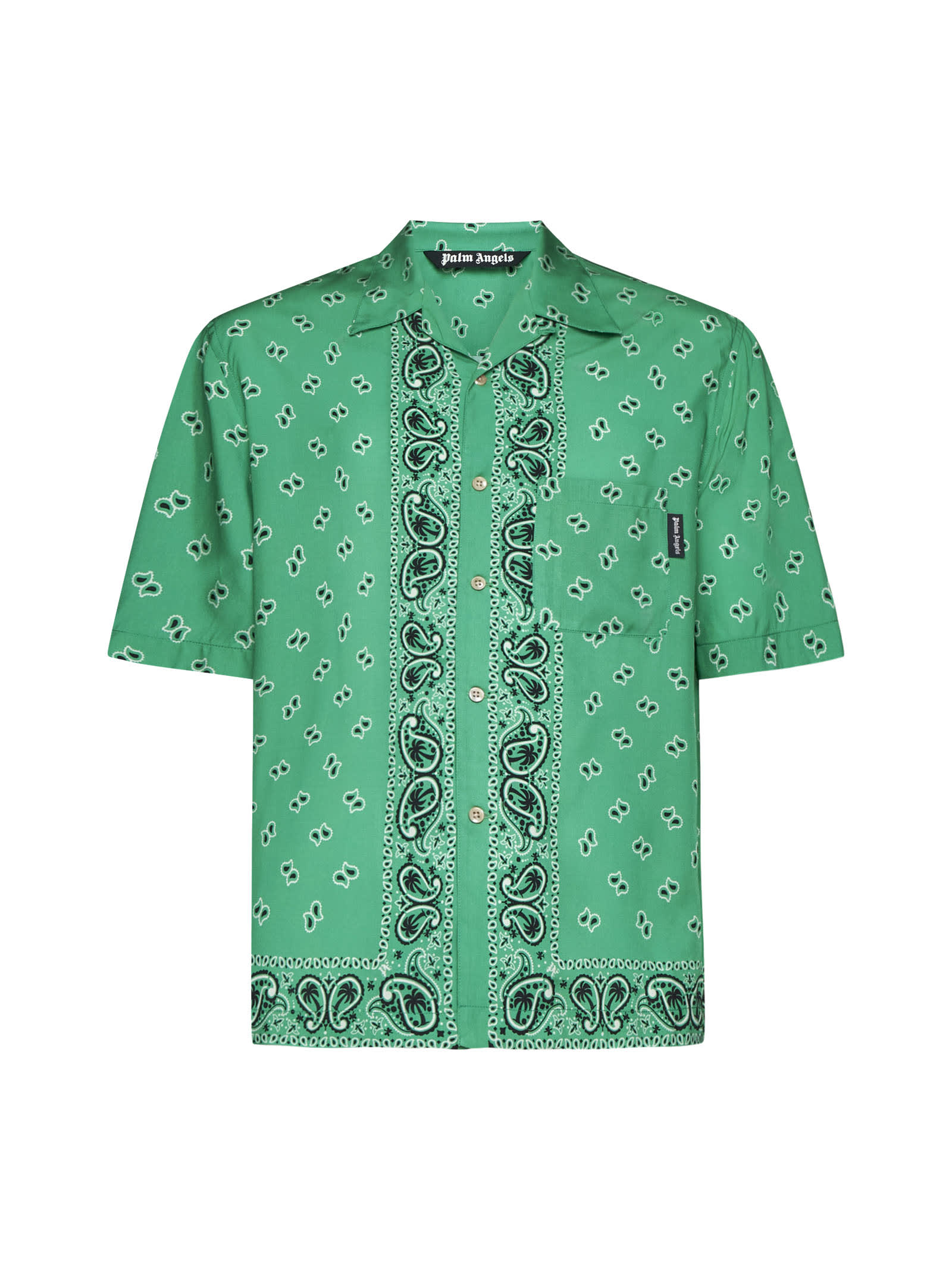 Shop Palm Angels Shirt In Green Green