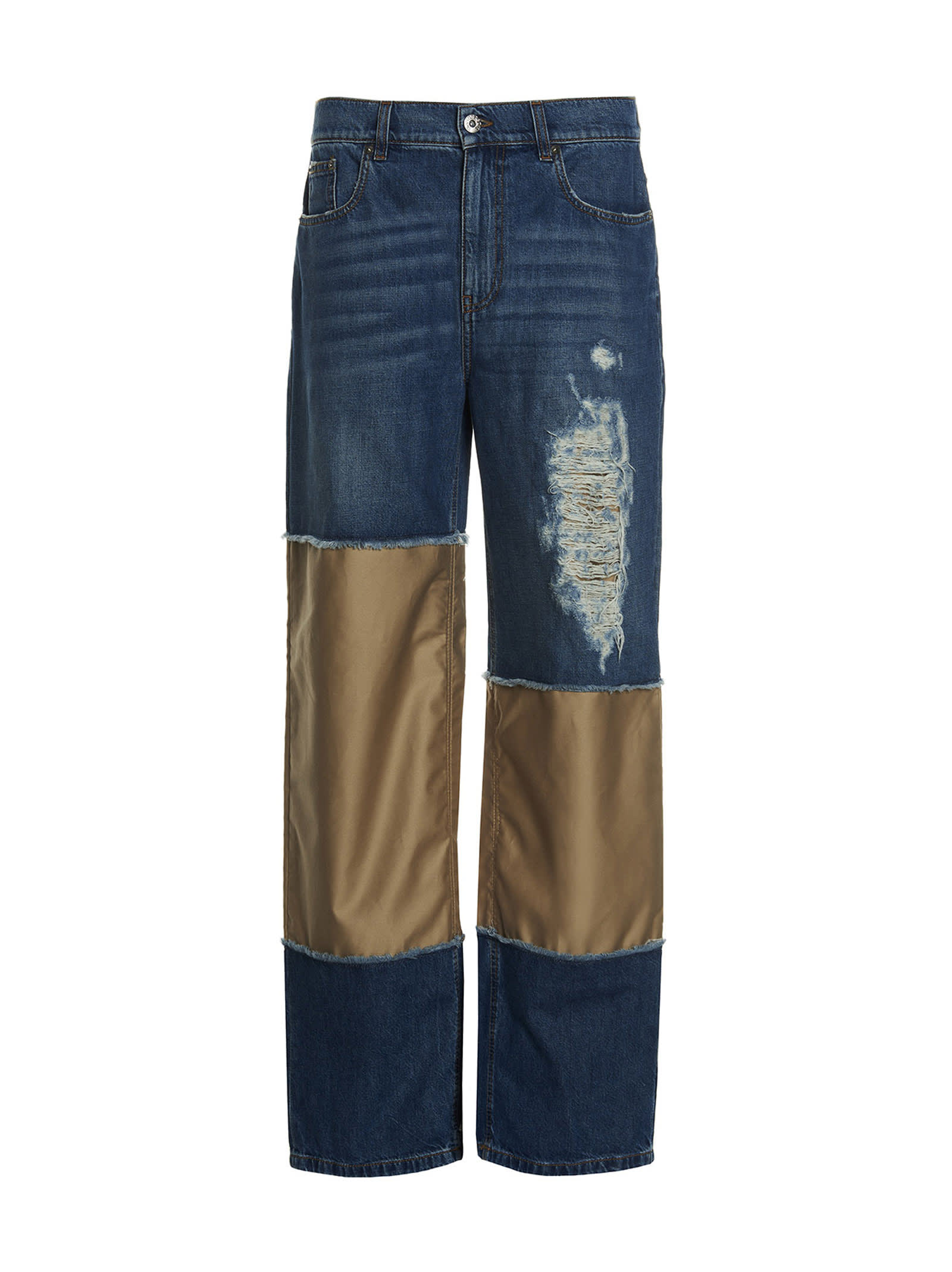 正規通販】 egon lab 23ss DESTROYED WASHED DENIM 44 デニム/ジーンズ