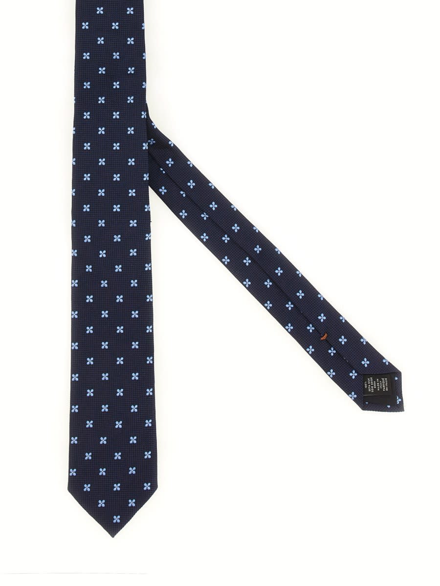 Shop Zegna Silk Jacquard Tie In Multicolour