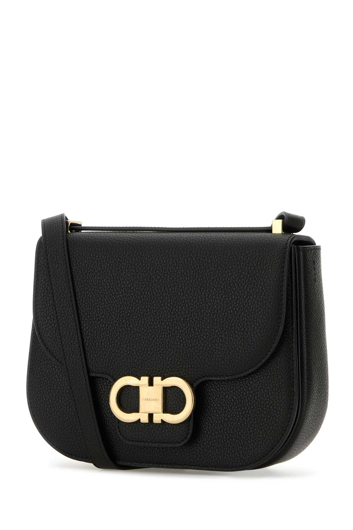 Ferragamo Black Leather Crossbody Bag