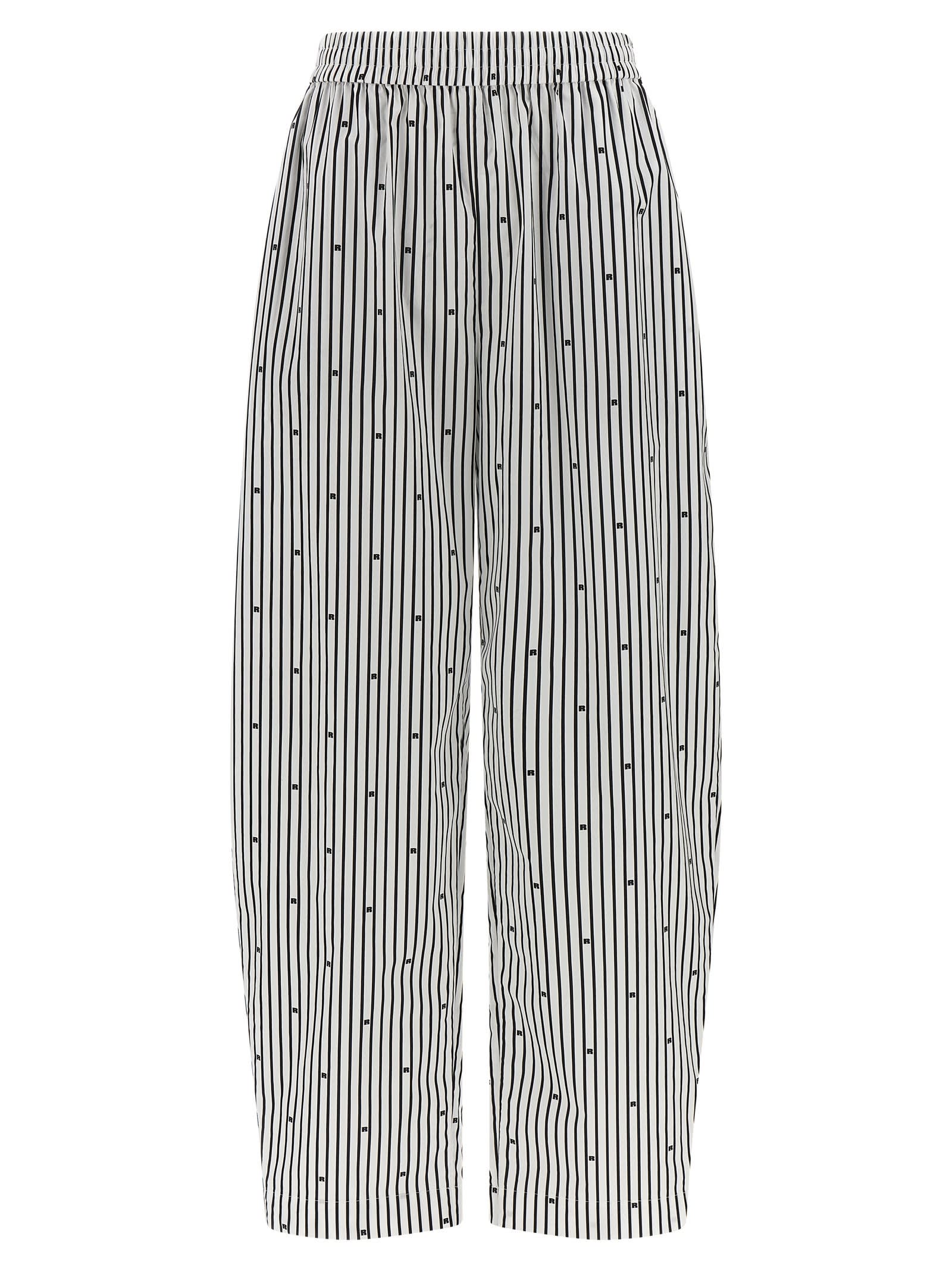 poplin Tapered Striped Pants