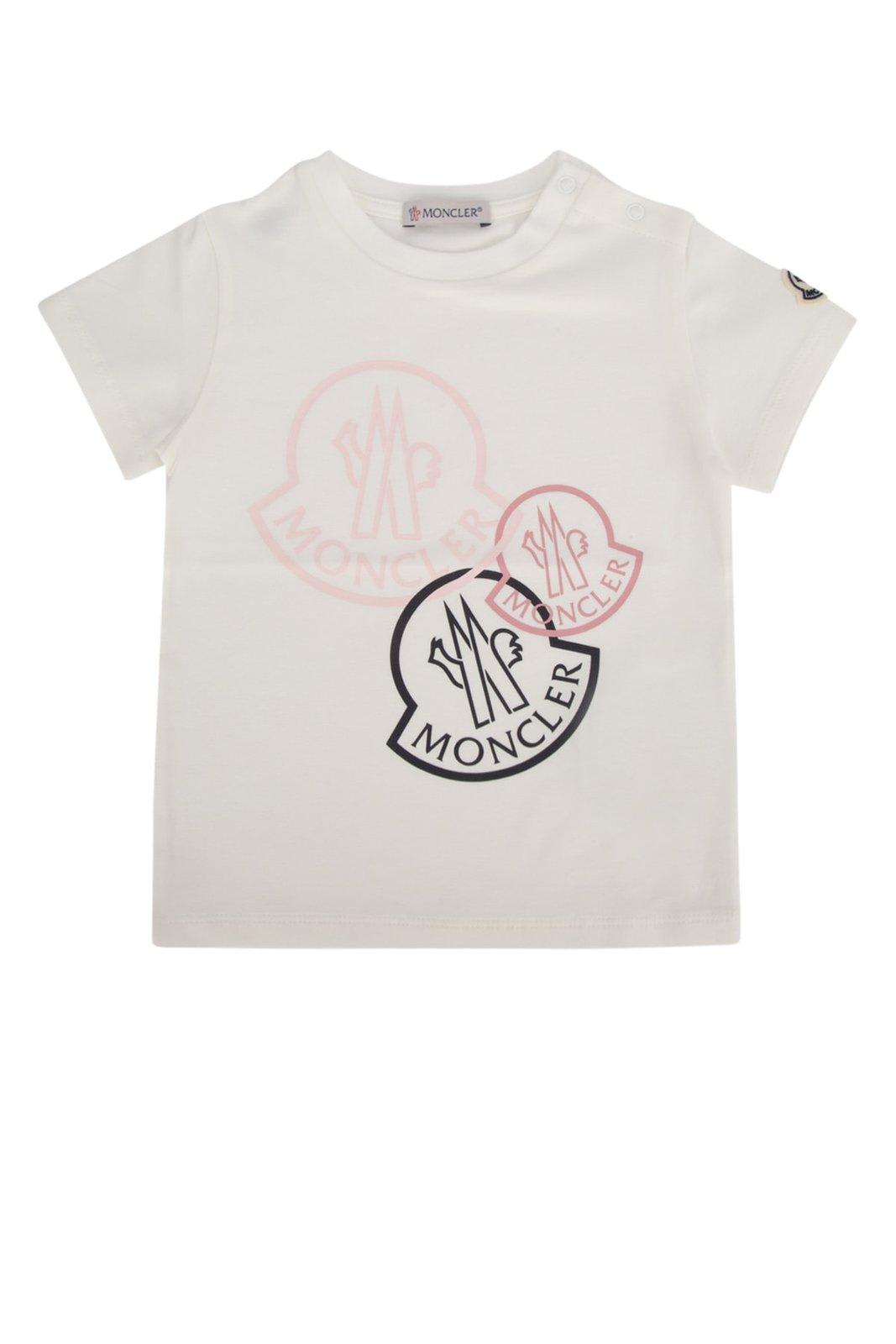 Shop Moncler Logo Printed Crewneck T-shirt