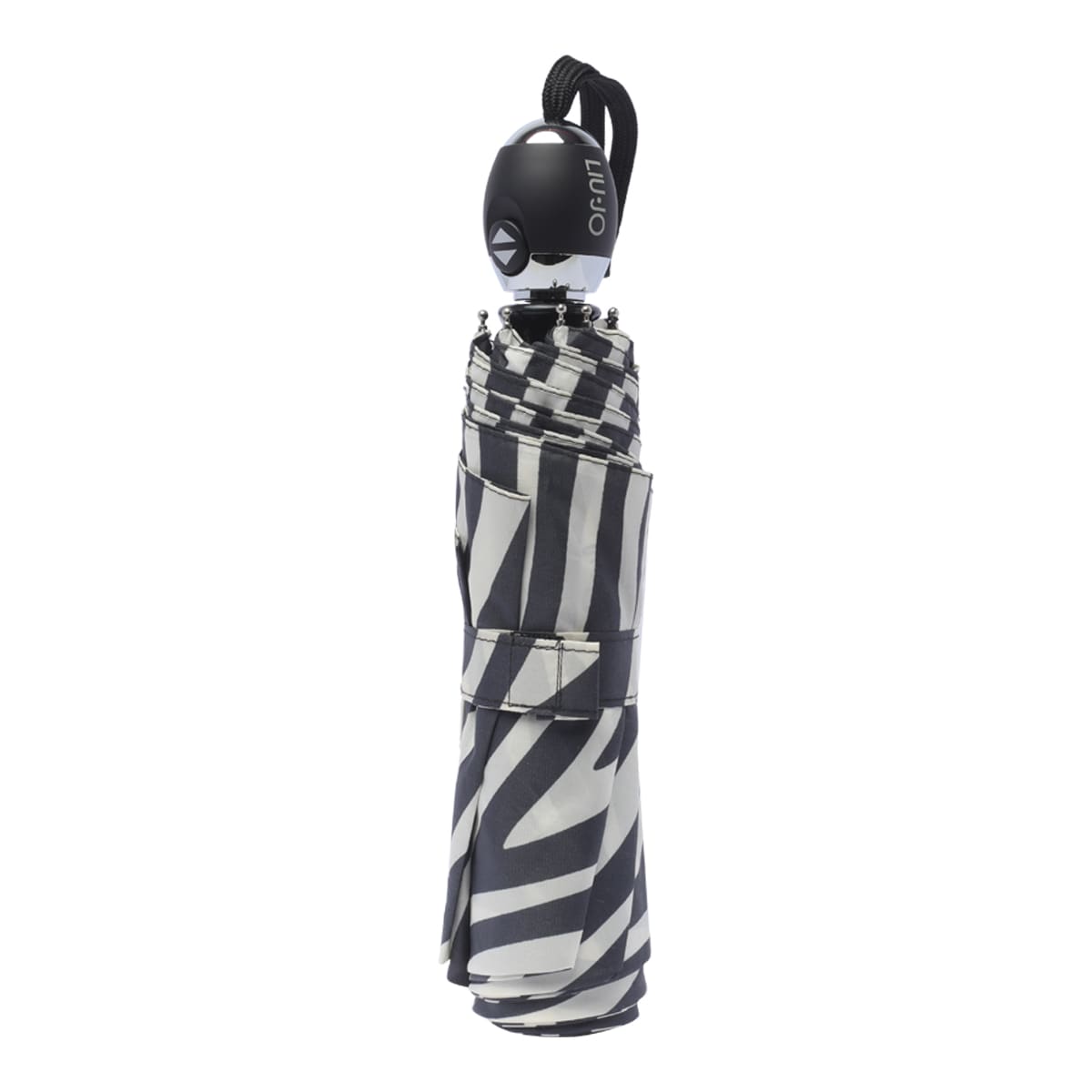 Shop Liu •jo Zebra Motif Umbrella In Black