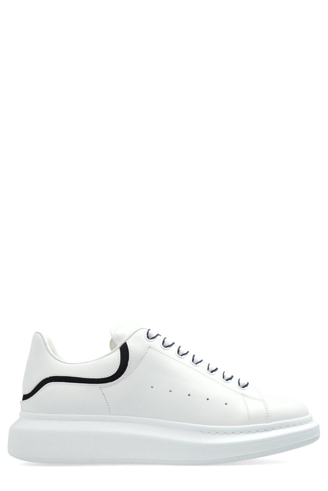 Shop Alexander Mcqueen Larry Low-top Sneakers In White/navy