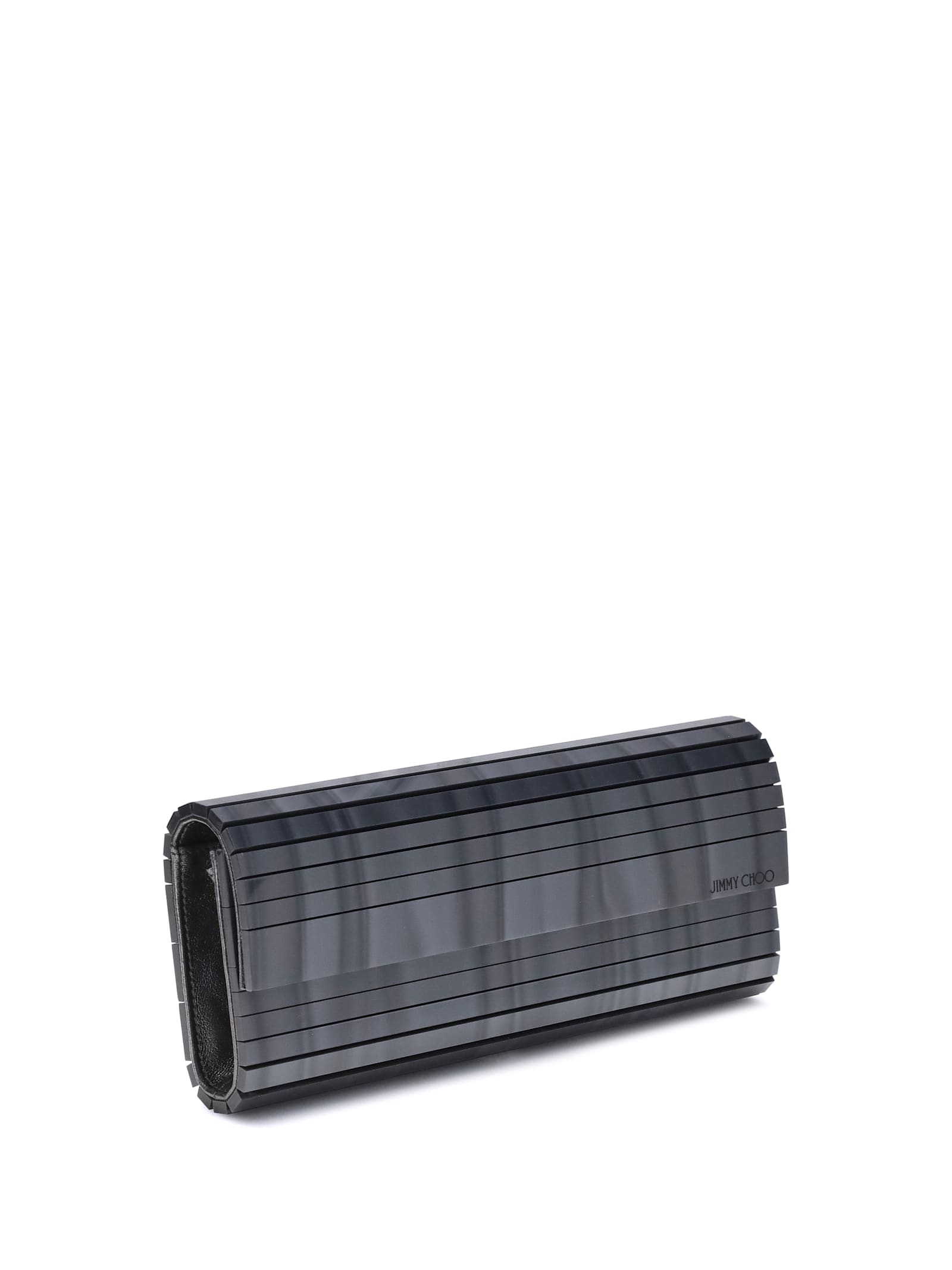 Jimmy Choo Sweetie Mother-of-pearl Plexiglass Clutch Bag In Gray