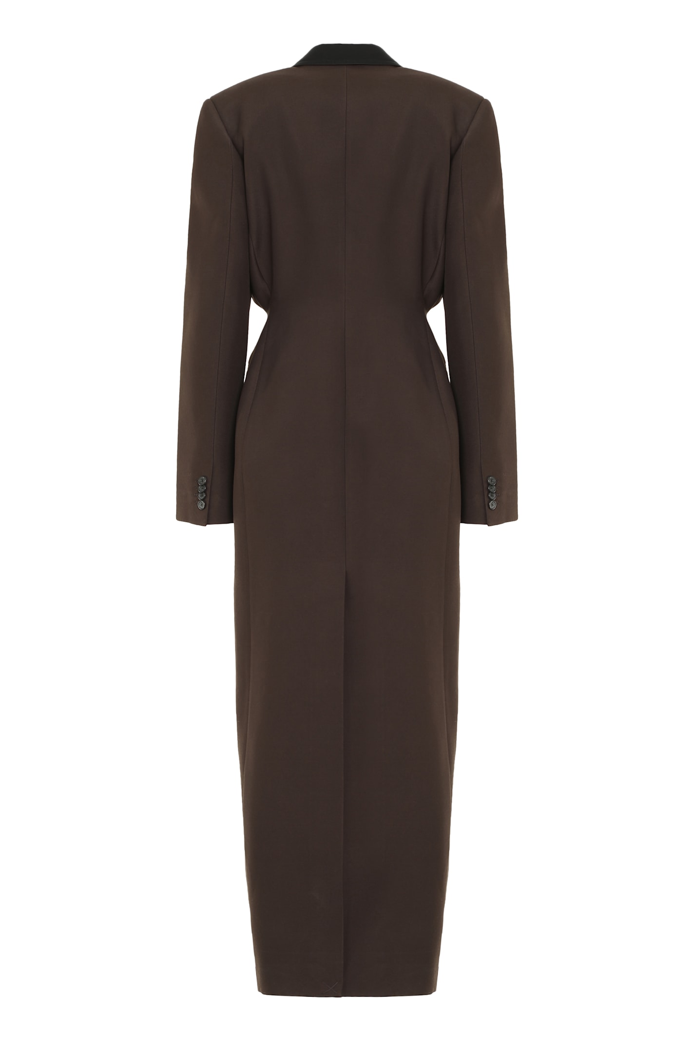 Khaite Bellow Single-breasted Long Coat In Brown