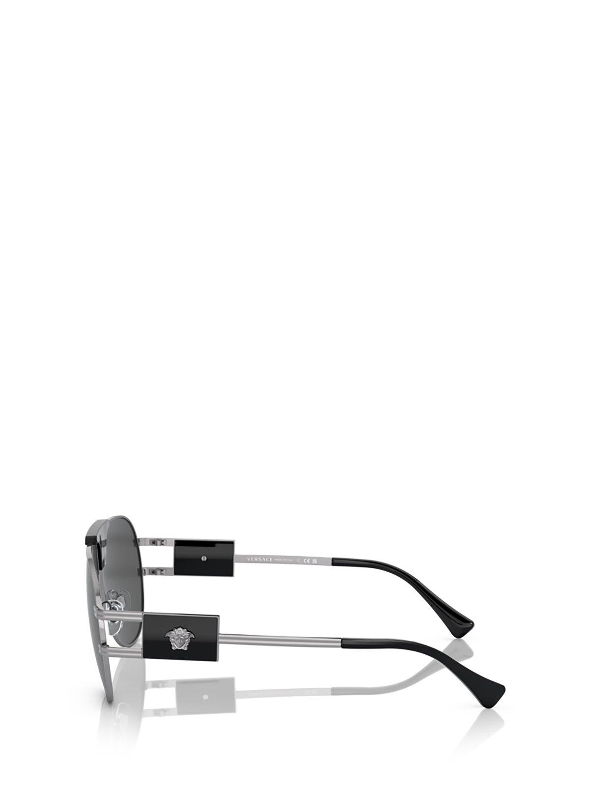 Shop Versace Aviator Frame Sunglasses In 100187