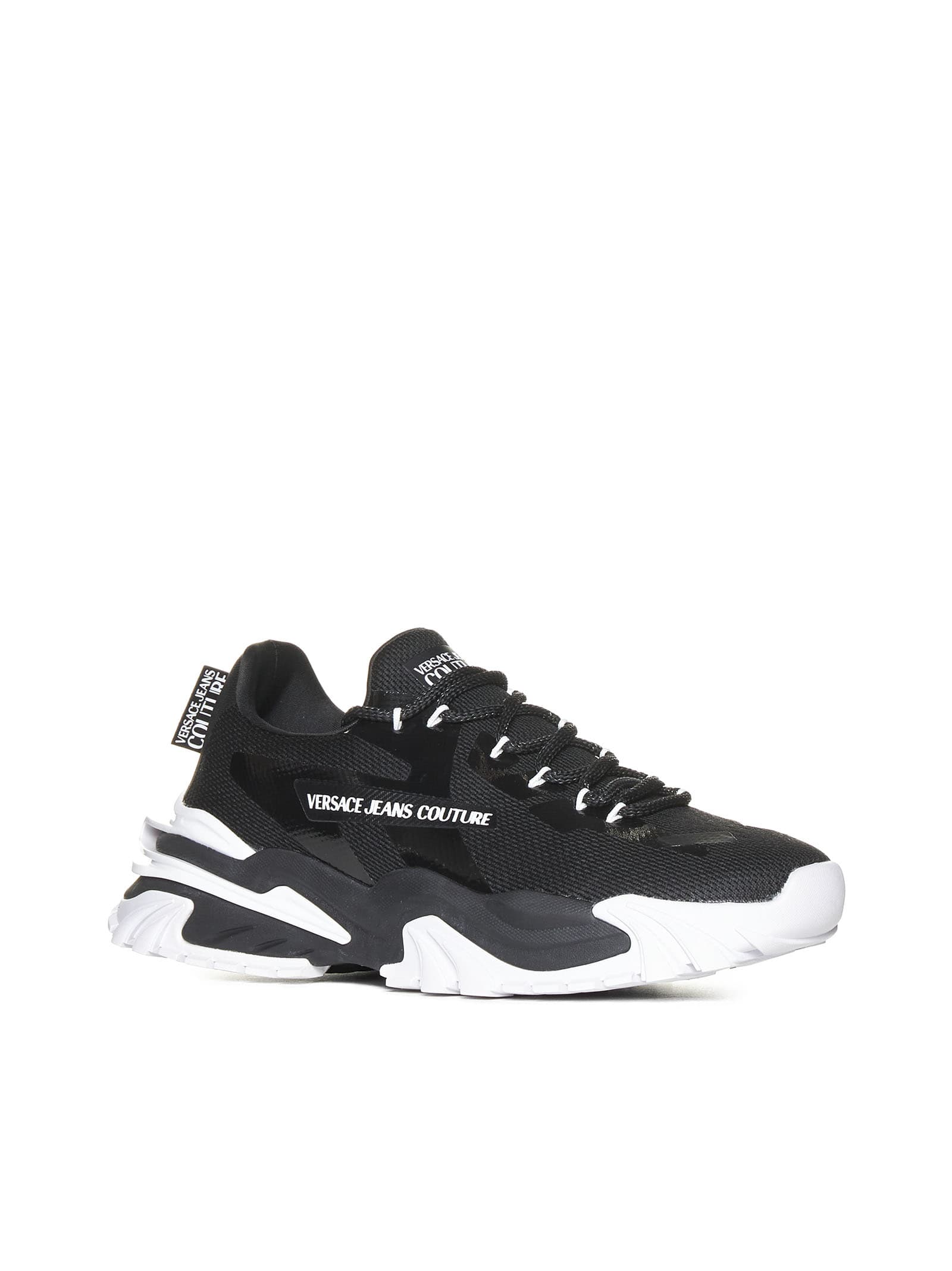 Shop Versace Jeans Couture Fondo New Trail Trek Sneaker In Black