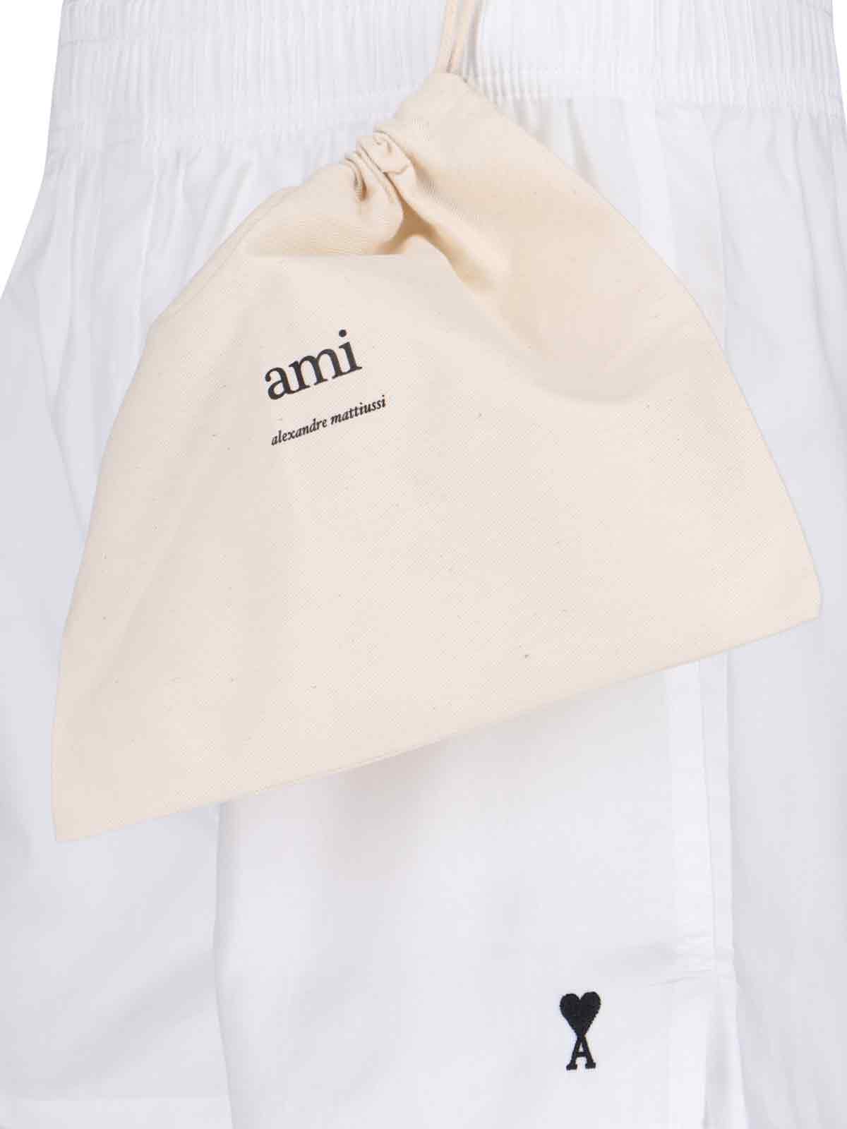 Ami Alexandre Mattiussi Logo-embroidery Boxers In White