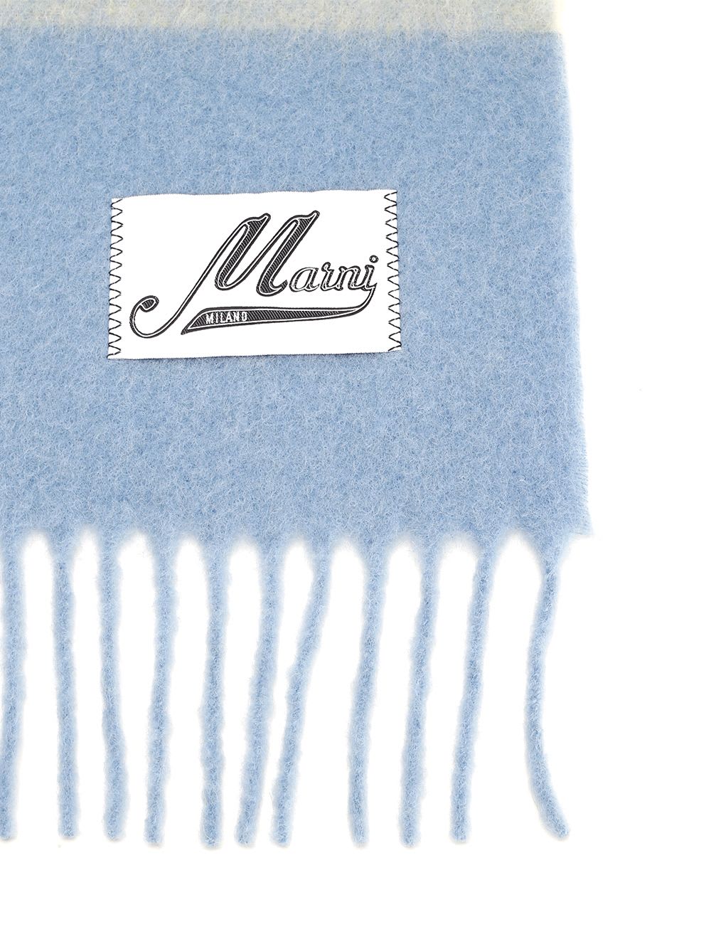 Shop Marni Wool Scarf In Light Blue