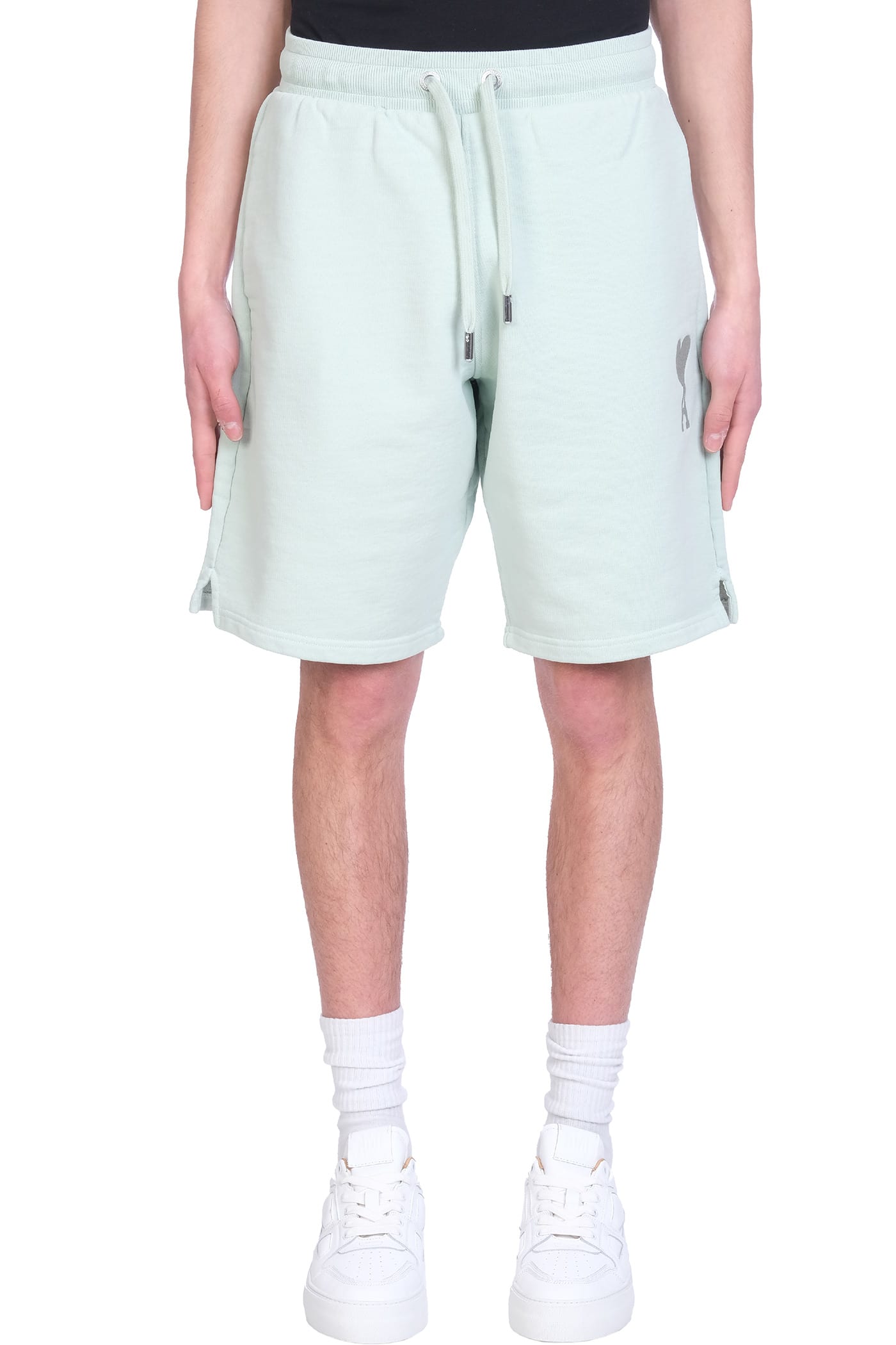 Ami Alexandre Mattiussi Shorts In Green Cotton