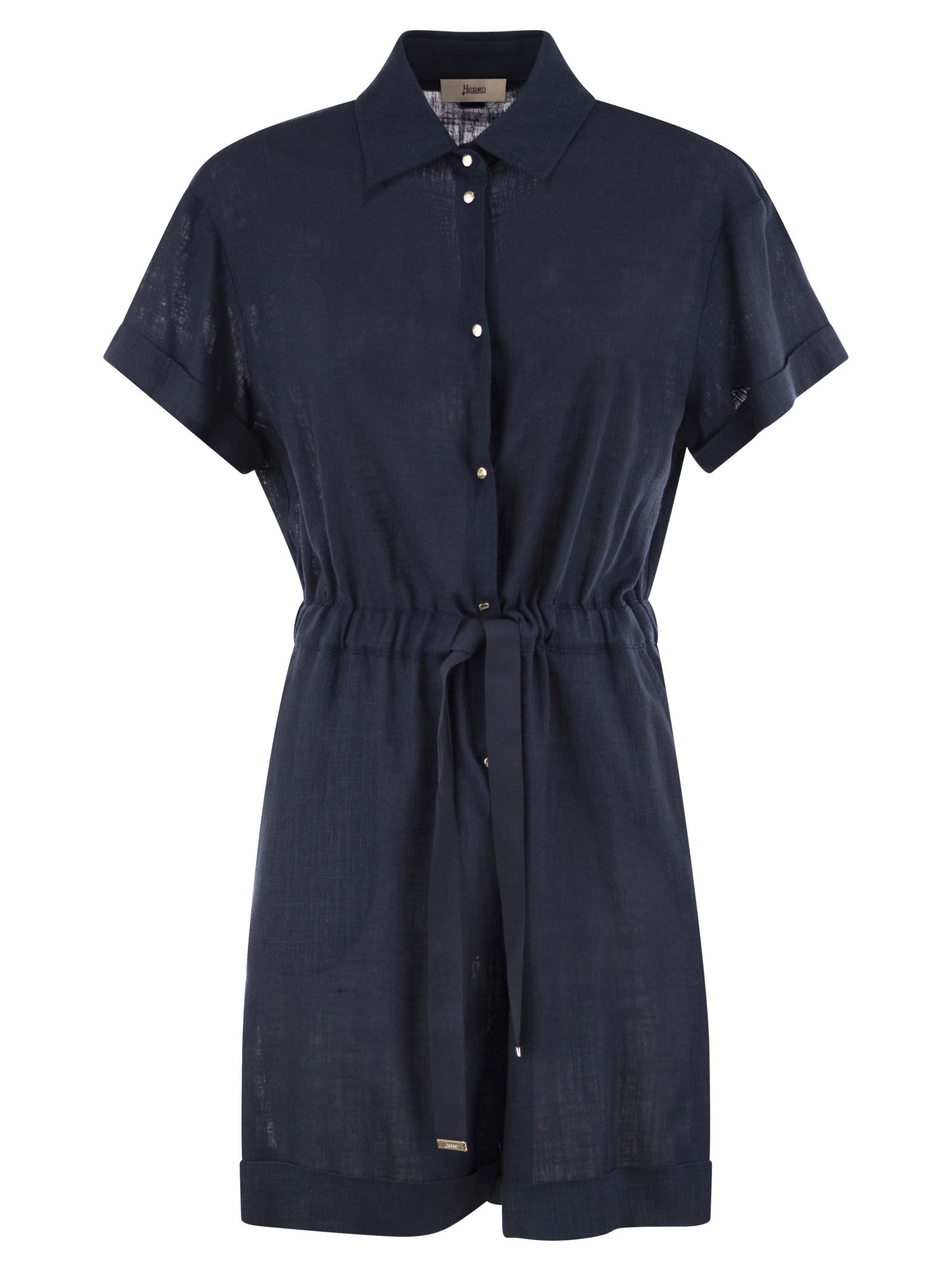 Herno Women Chemisier Jumpsuit With Drawstring