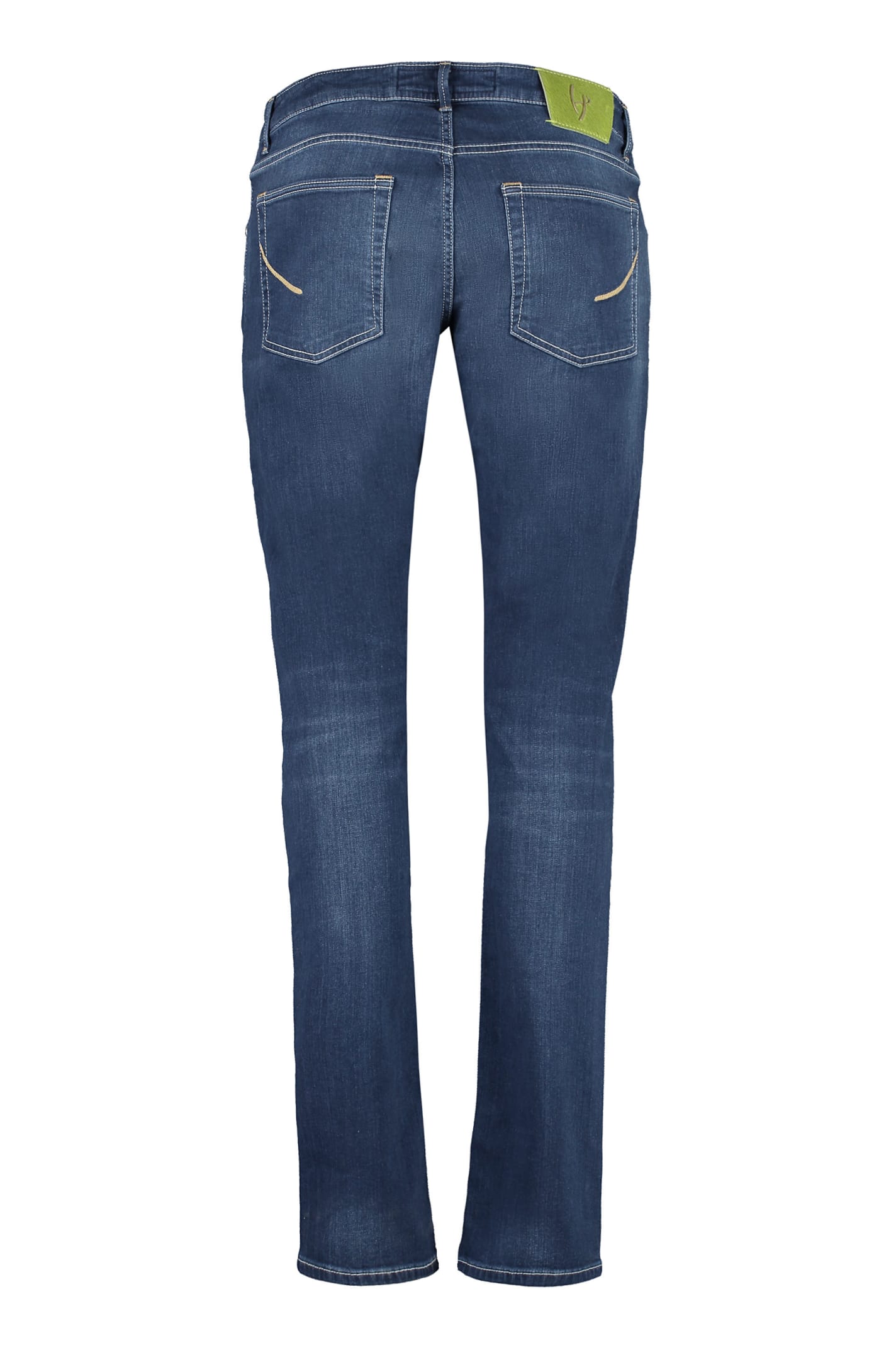 Shop Hand Picked 5-pocket Straight-leg Jeans In Denim